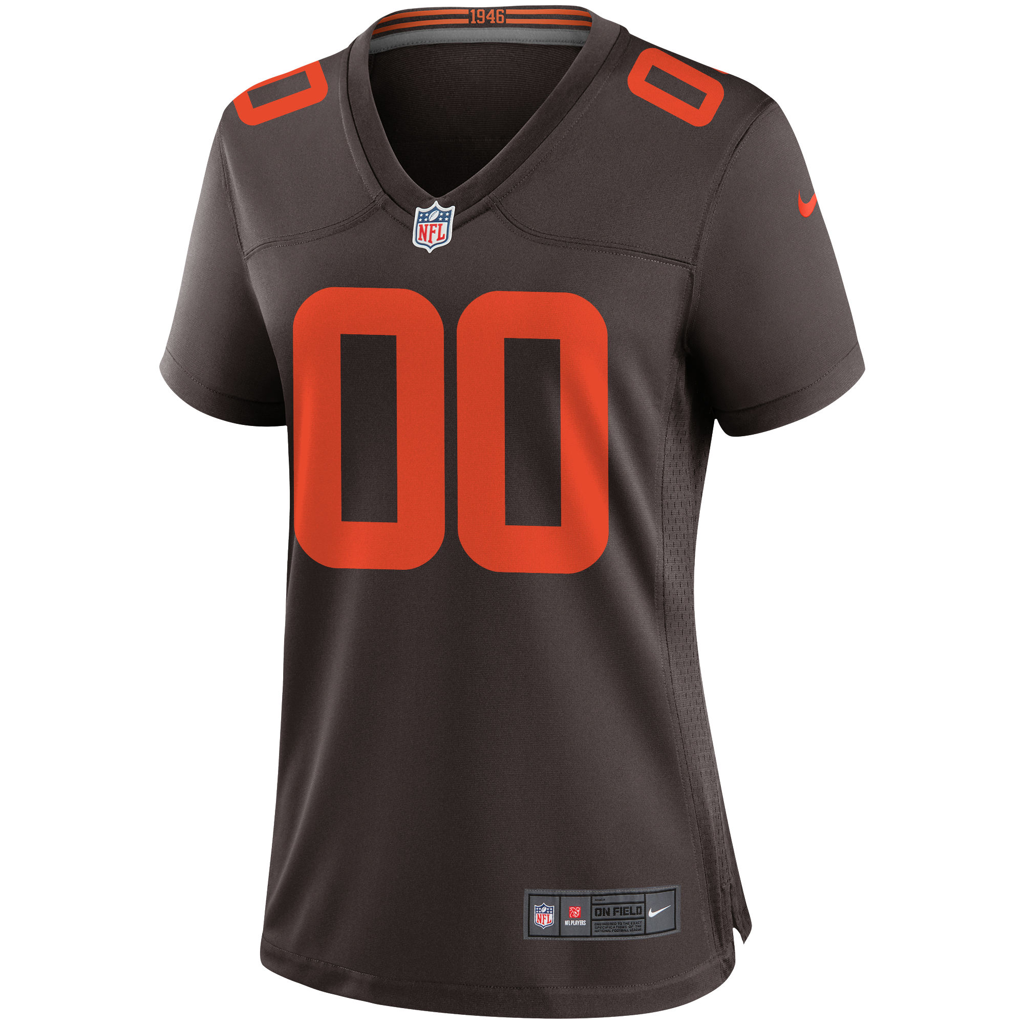 Cleveland Browns  Women's Alternate Custom Game Jersey - Brown