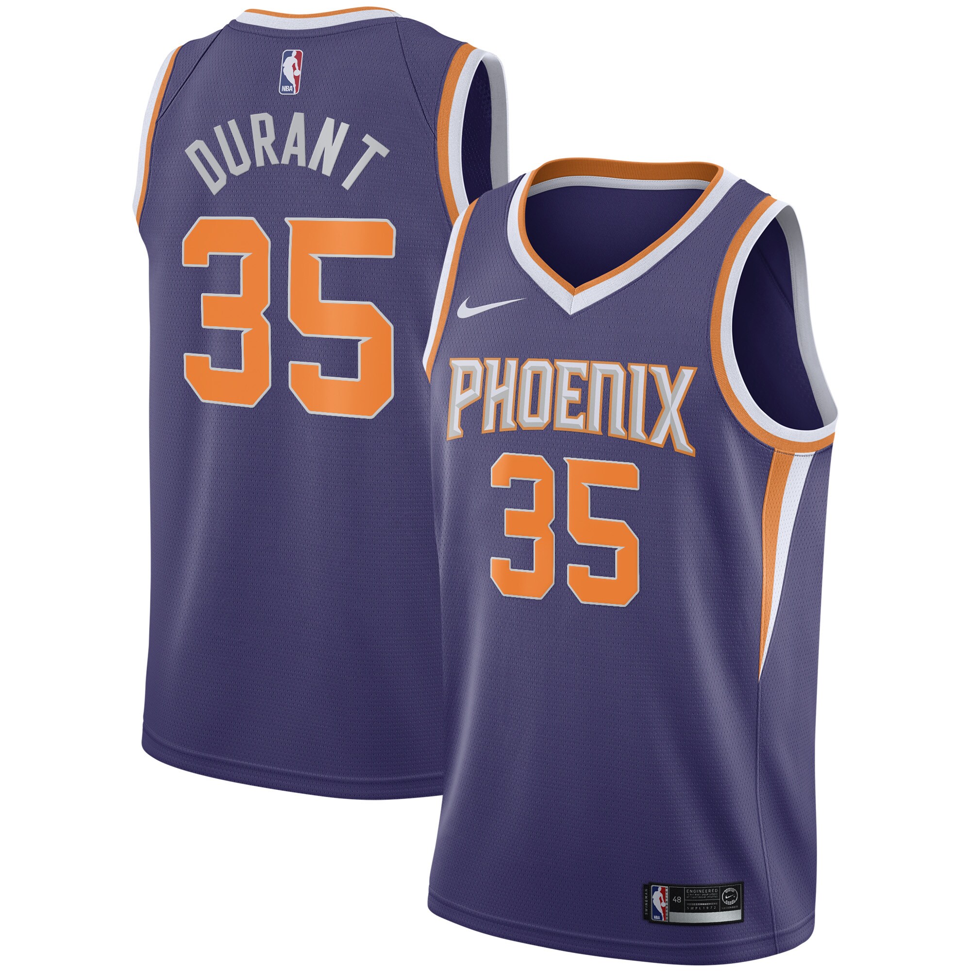 Kevin Durant Phoenix Suns Swingman Jersey - Icon Edition - Purple