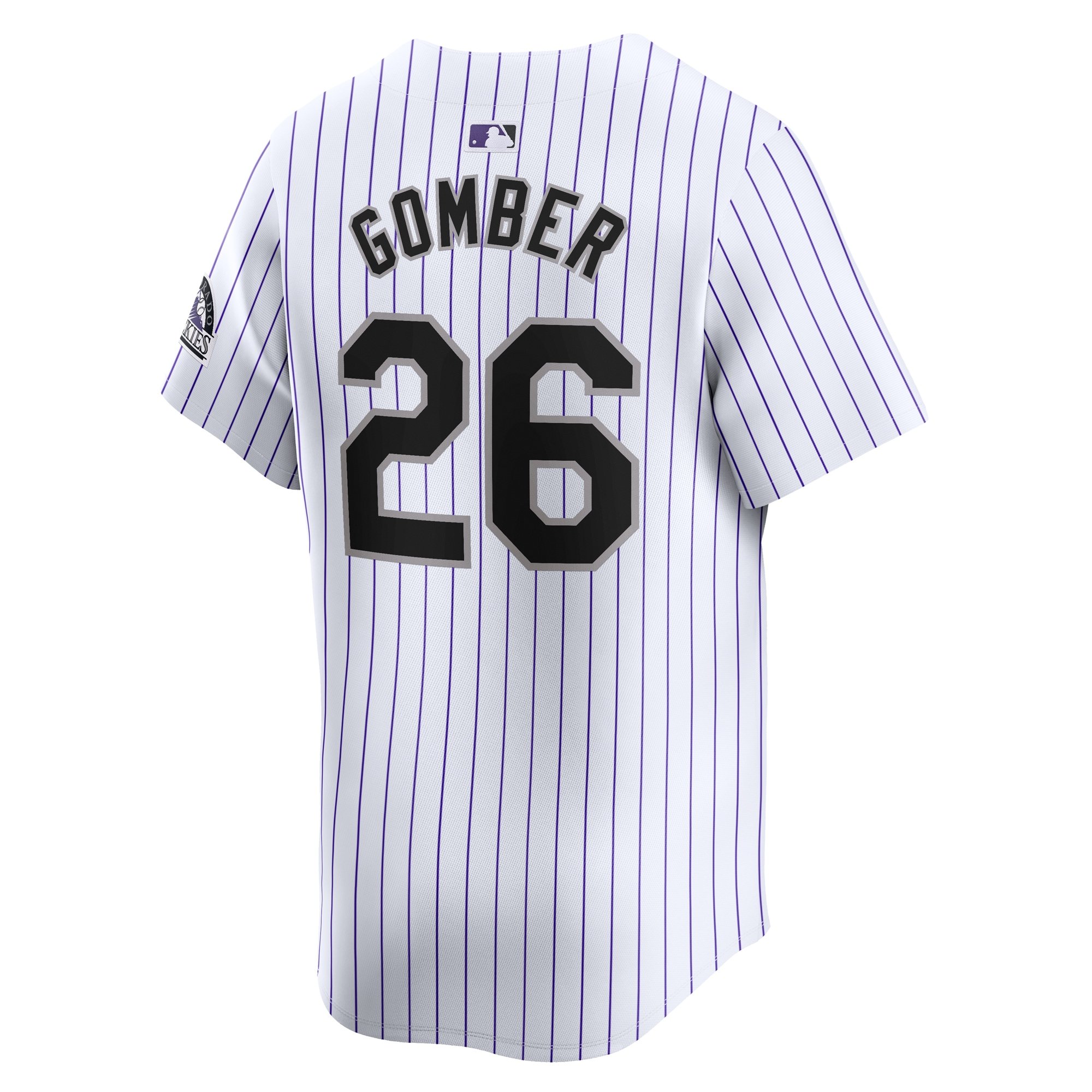 Men's Colorado Rockies Austin Gomber  White Home Limited Player Jersey