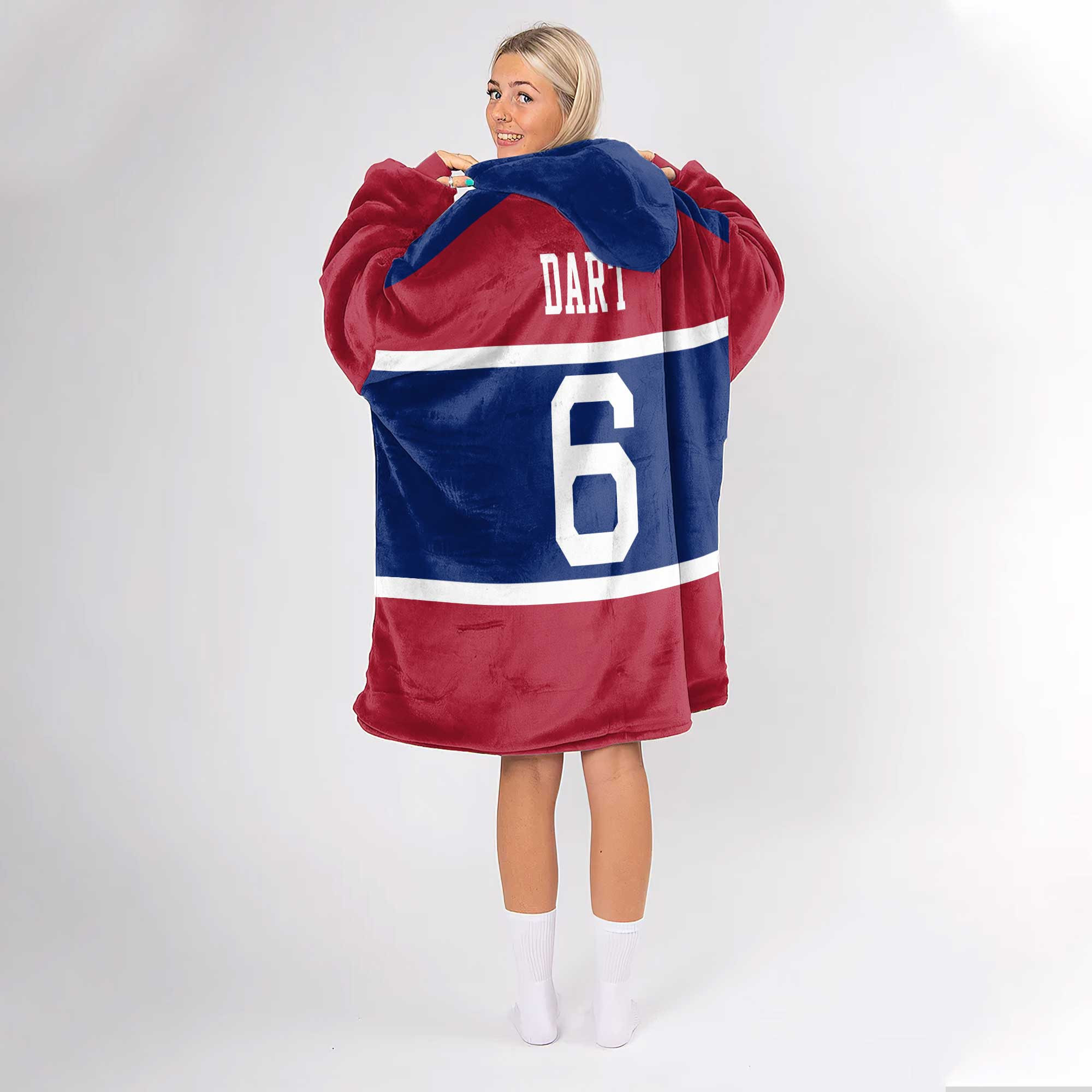 J.D 6 New York G Football Unisex Blanket Hoodie