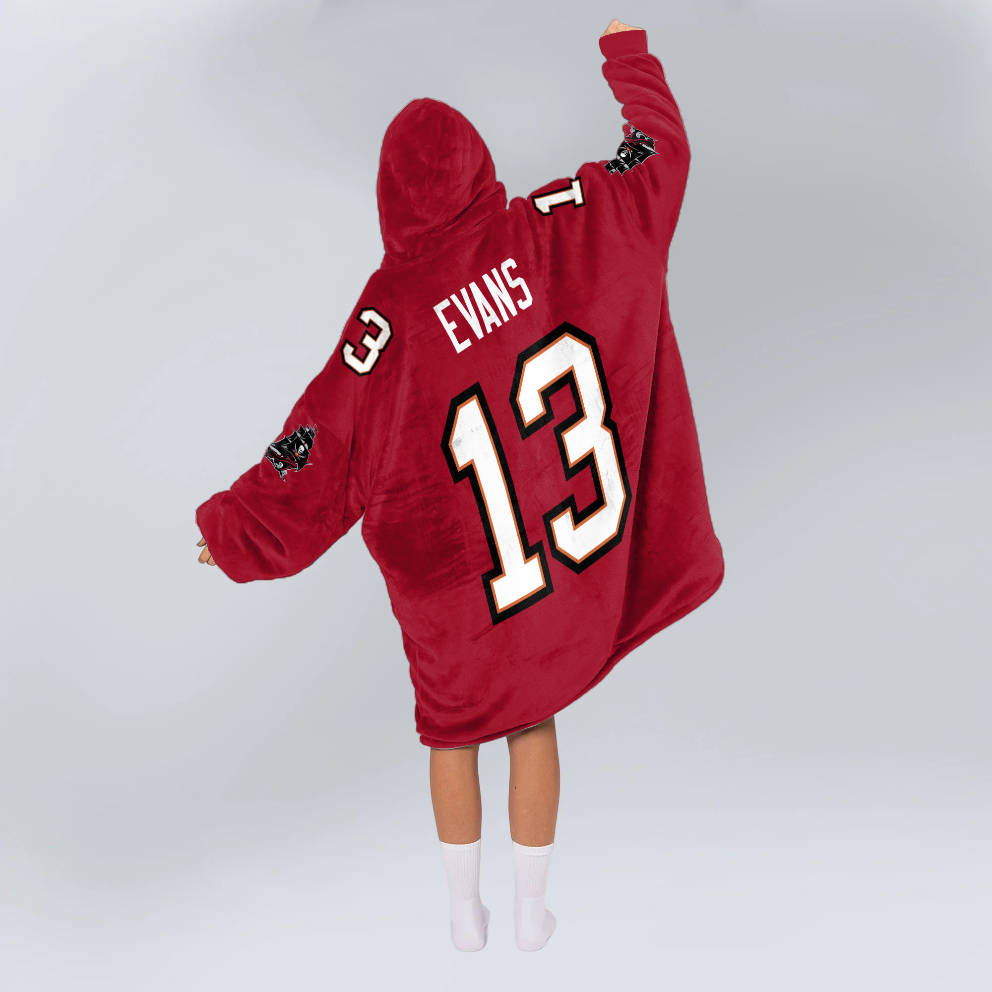 Adult Captain M.E 13 Tampa Bay Football Unisex Blanket Hoodie
