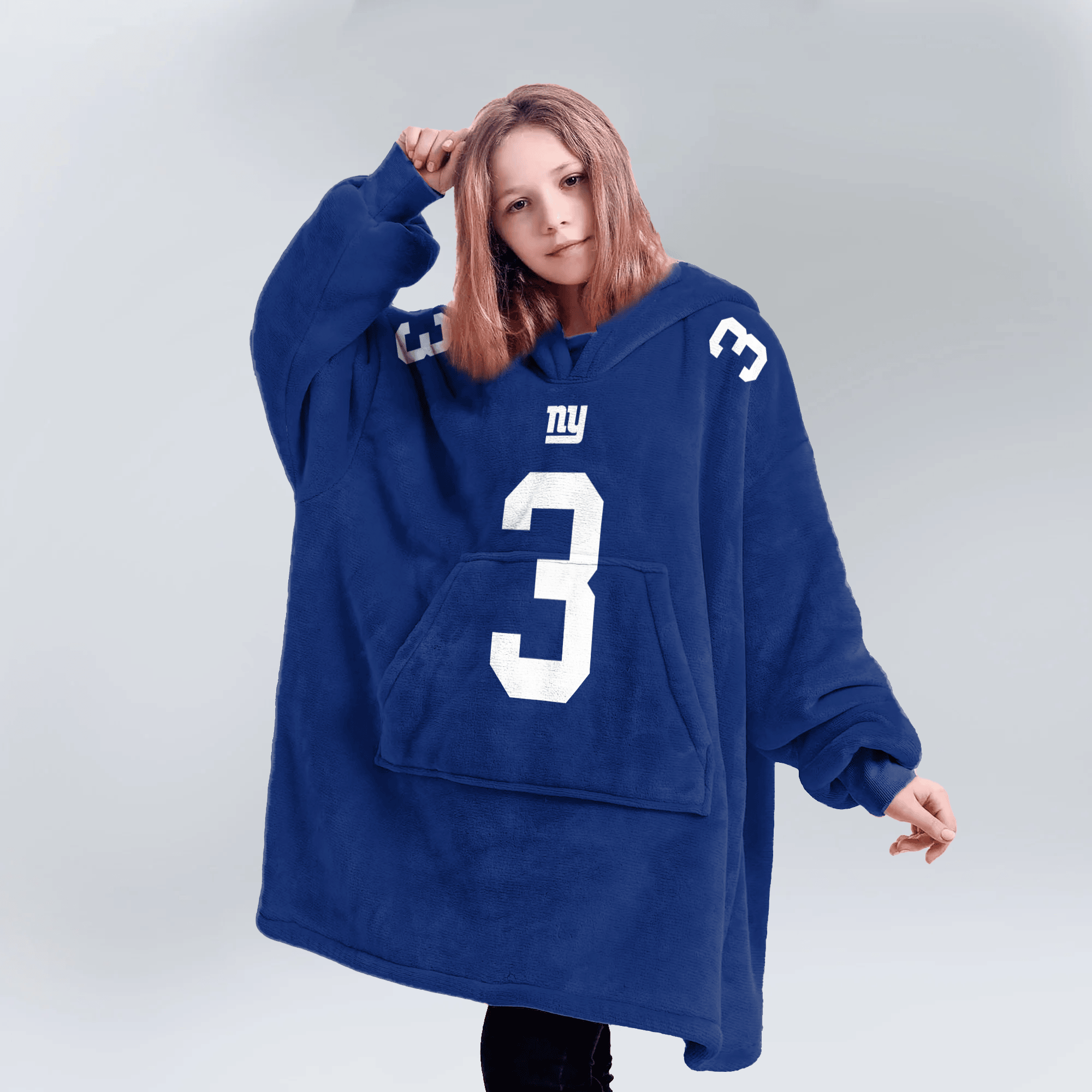 Kid R.W 3 New York G Football Unisex Blanket Hoodie