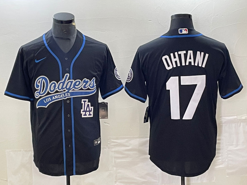 Men's Los Angeles Dodgers #17  Black Shohei Ohtani Jersey
