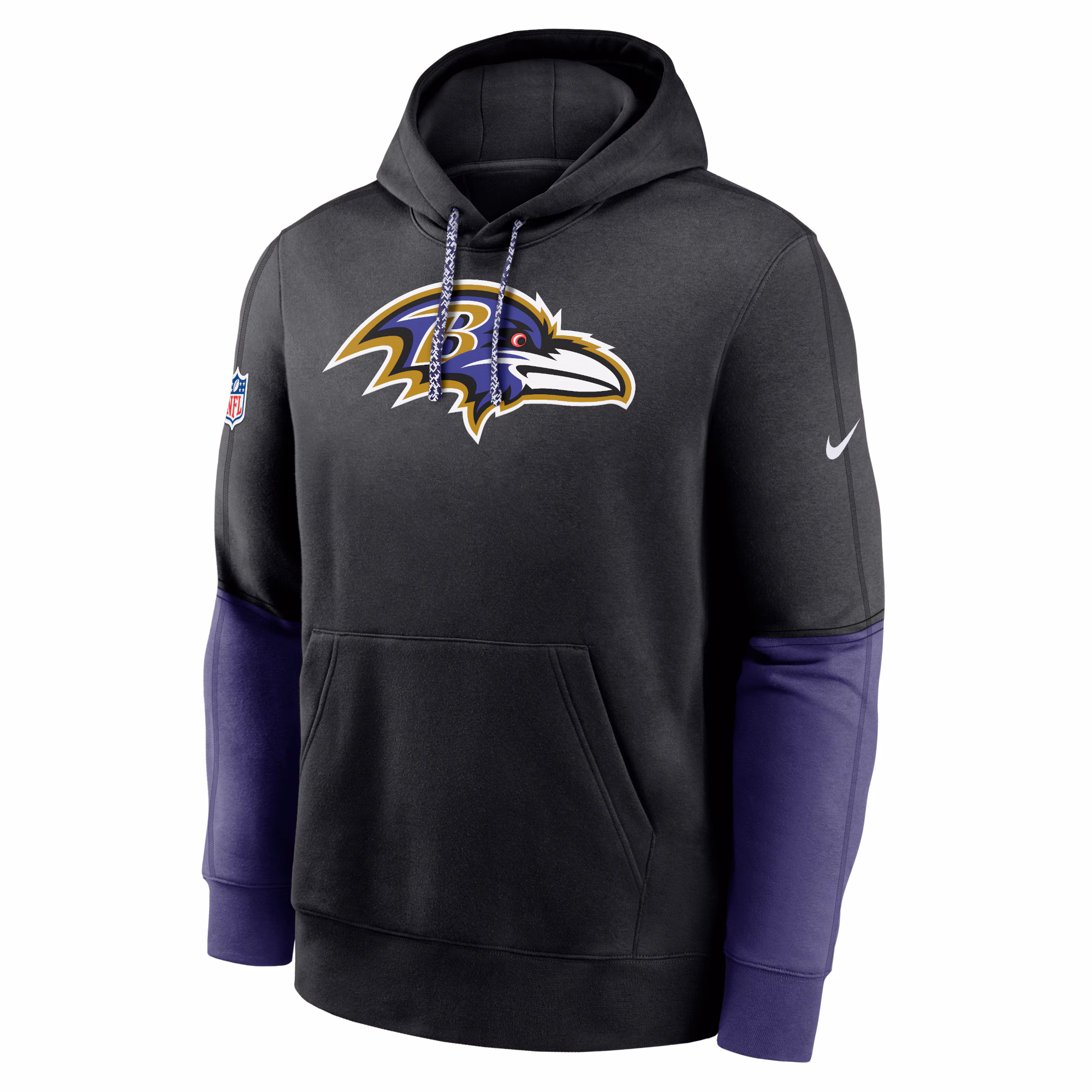 Baltimore Ravens 2024 Sideline Club Pullover Hoodie - Black