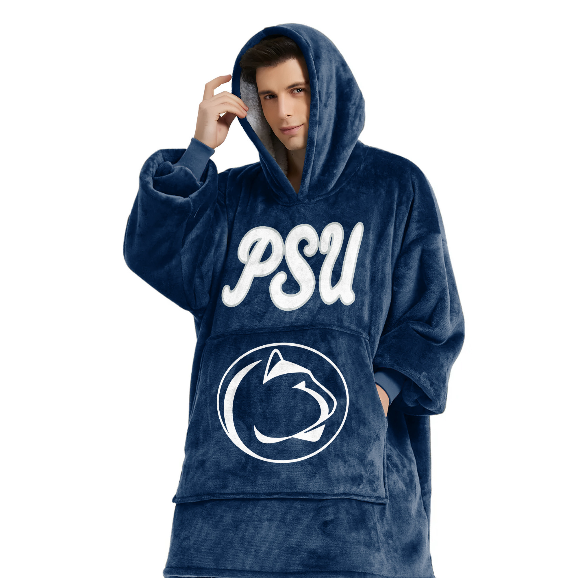 Adult Penn State Football Unisex Blanket Hoodie
