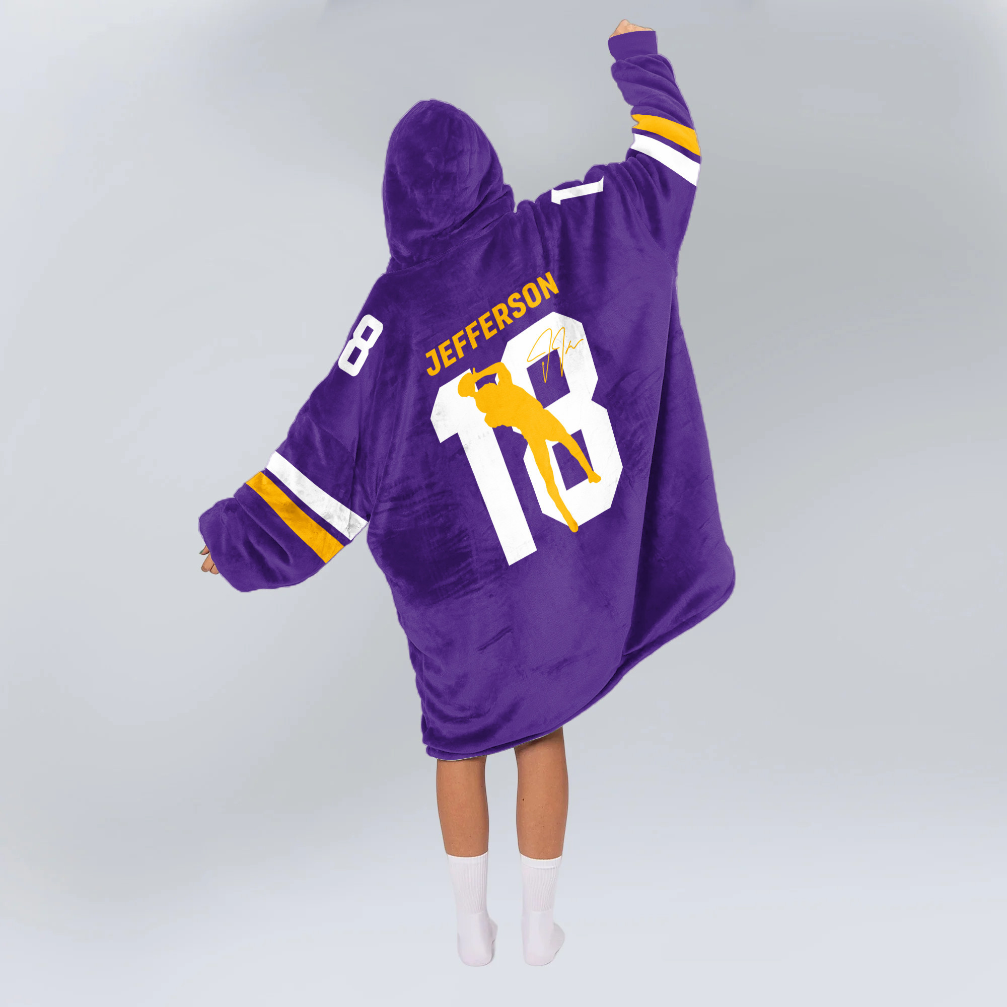 Adult 18 Minnesota Football Unisex Blanket Hoodie
