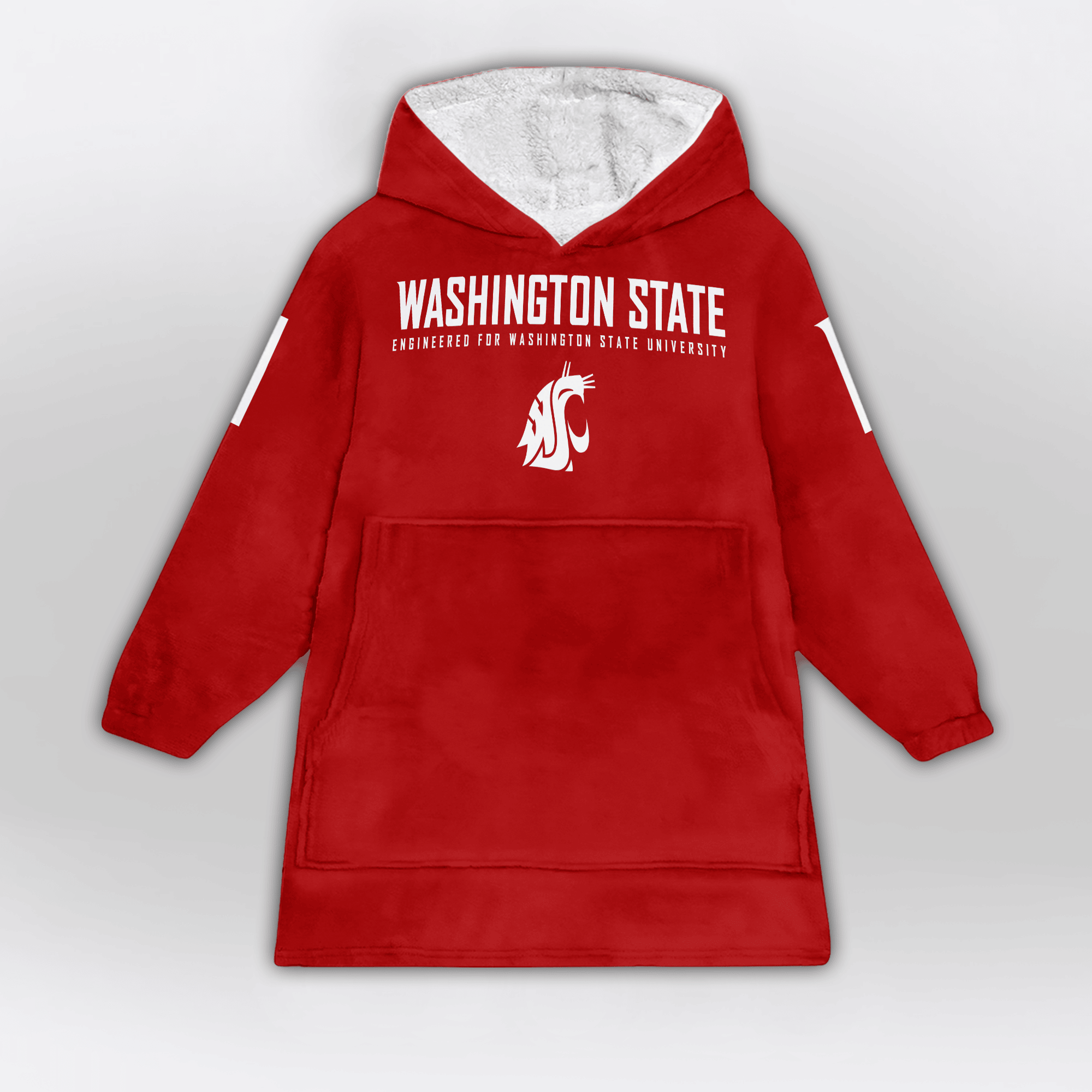 Adult #1 Washington State Football Unisex Blanket Hoodie