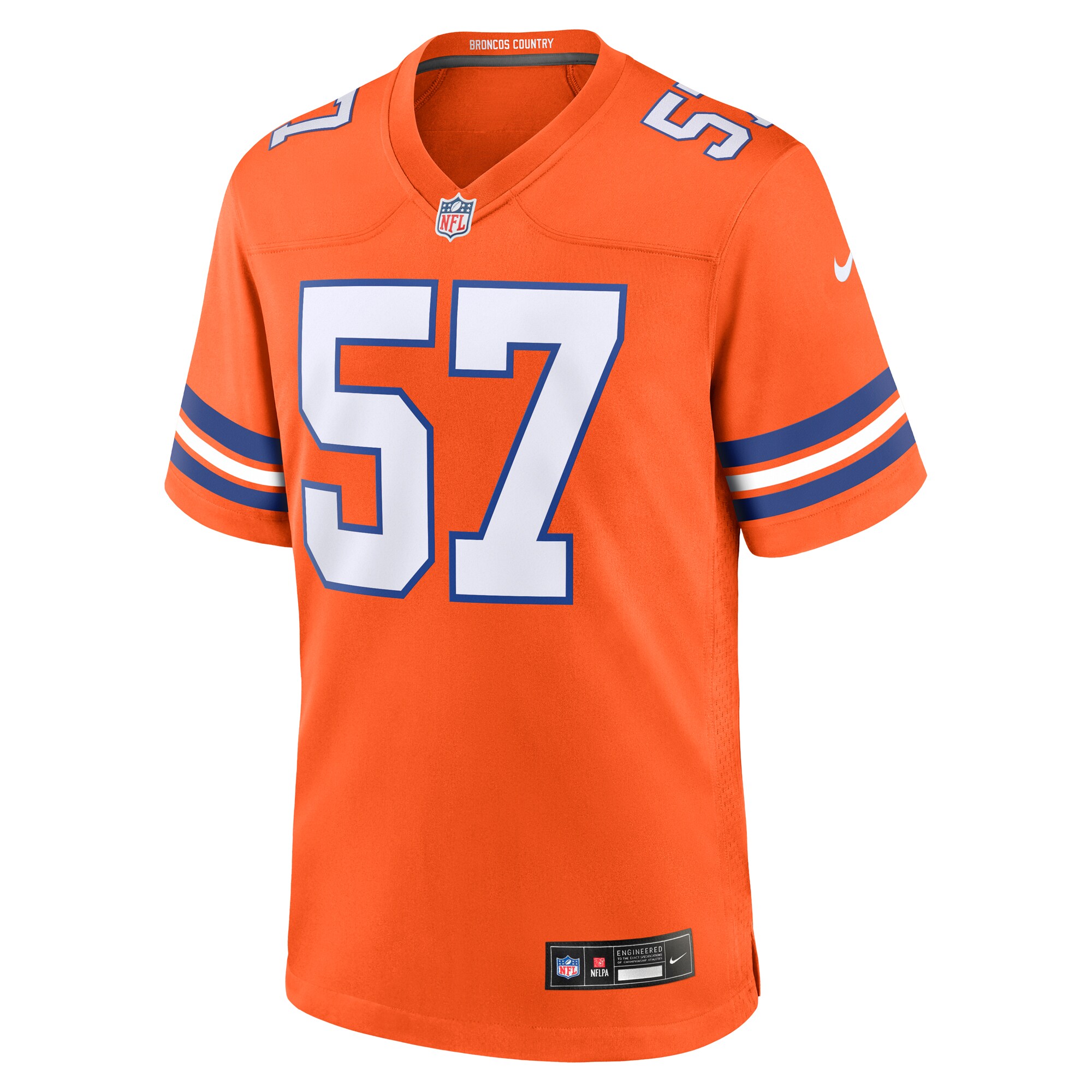 Tom Jackson Denver Broncos Mile High Collection 1977 Throwback Retired Player Game Jersey - Orange