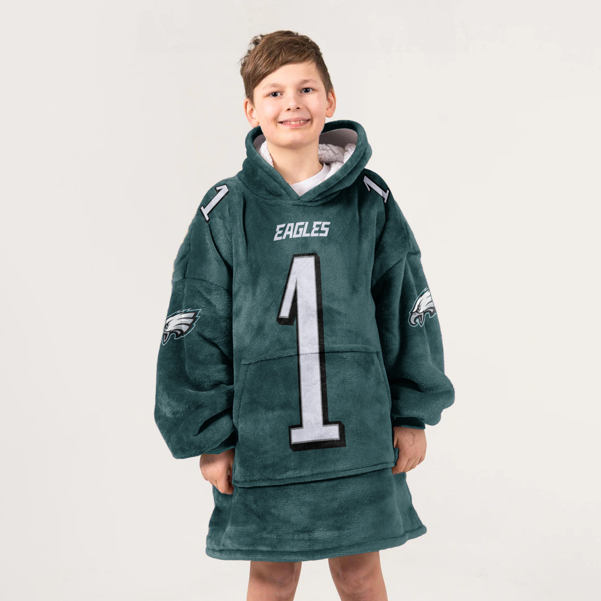 Adult 1 Philadelphia Football Unisex Blanket Hoodie