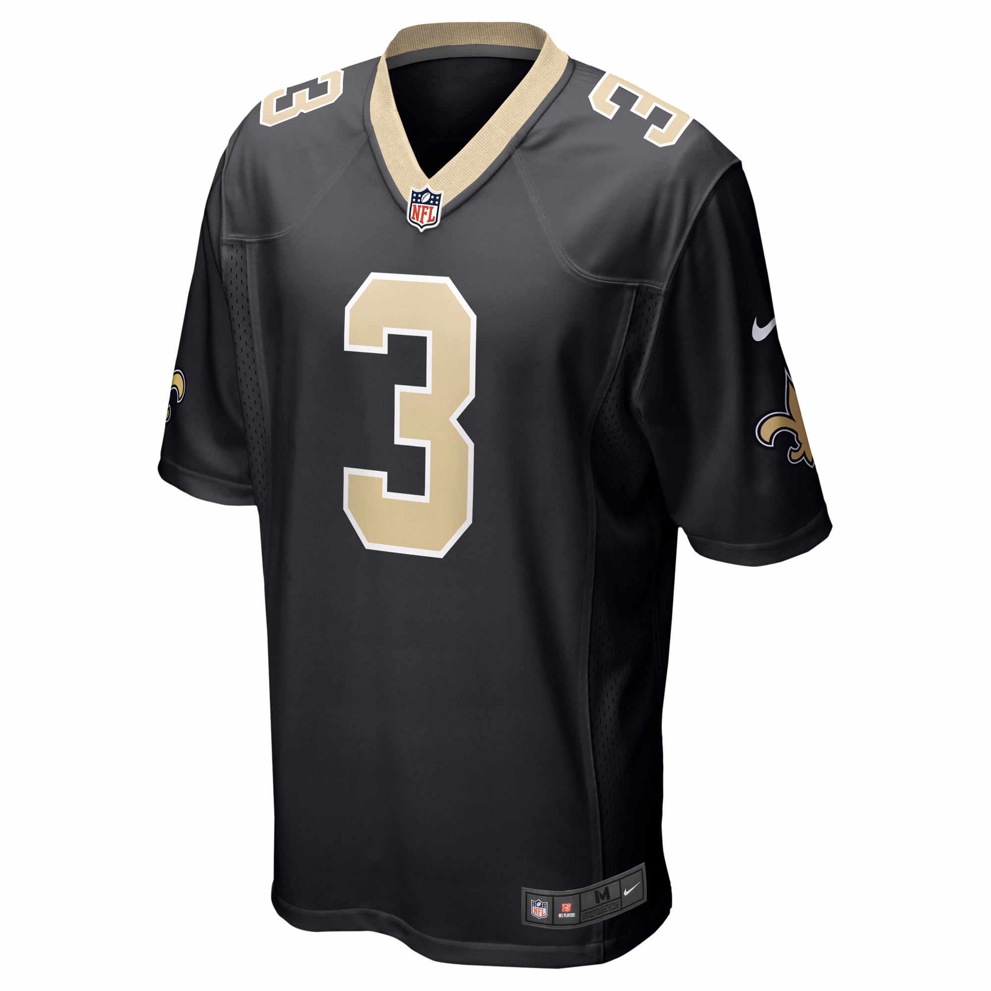 Jake Haener New Orleans Saints Team Game Jersey -  Black