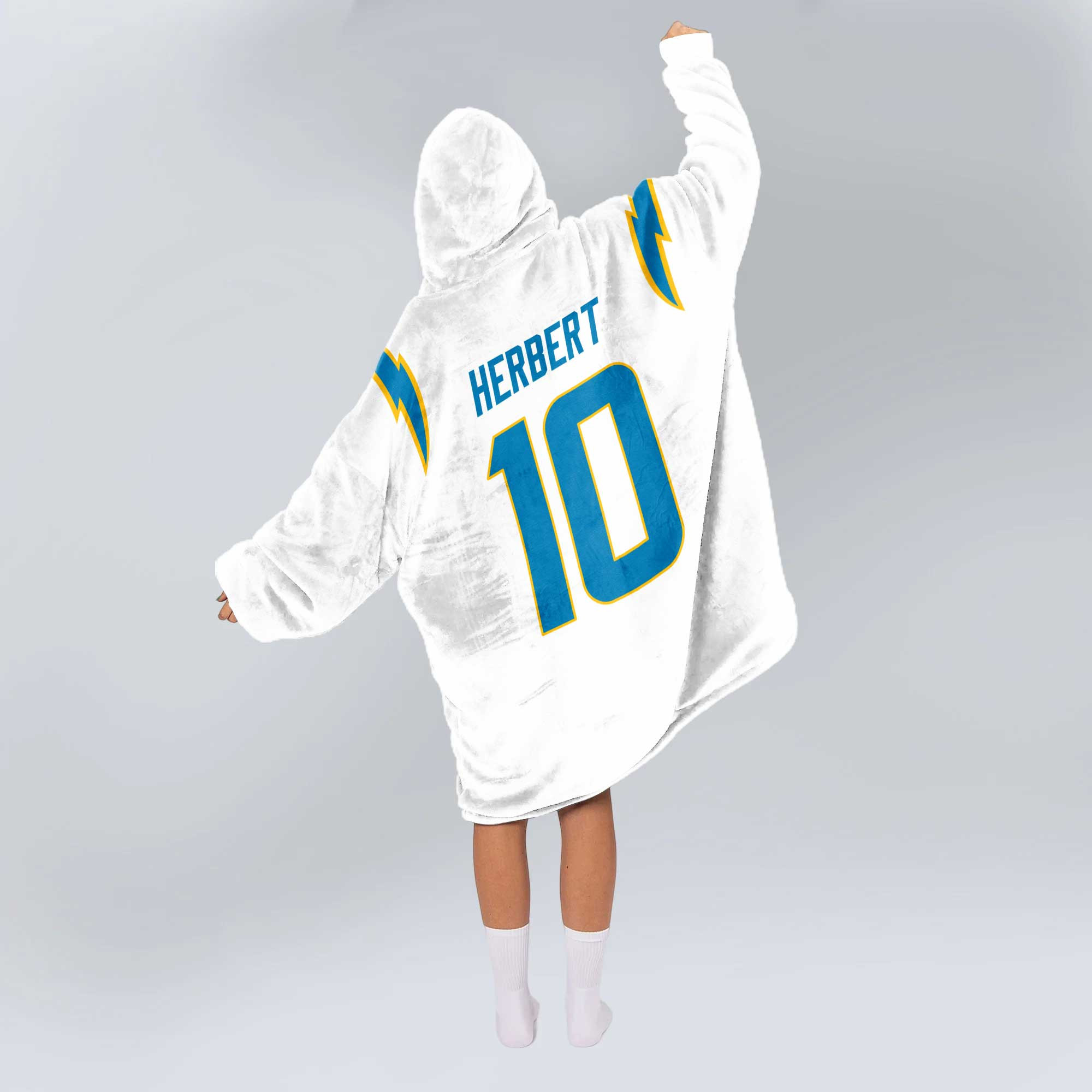 Adult Captain 10 Los Angeles Football Unisex Blanket Hoodie