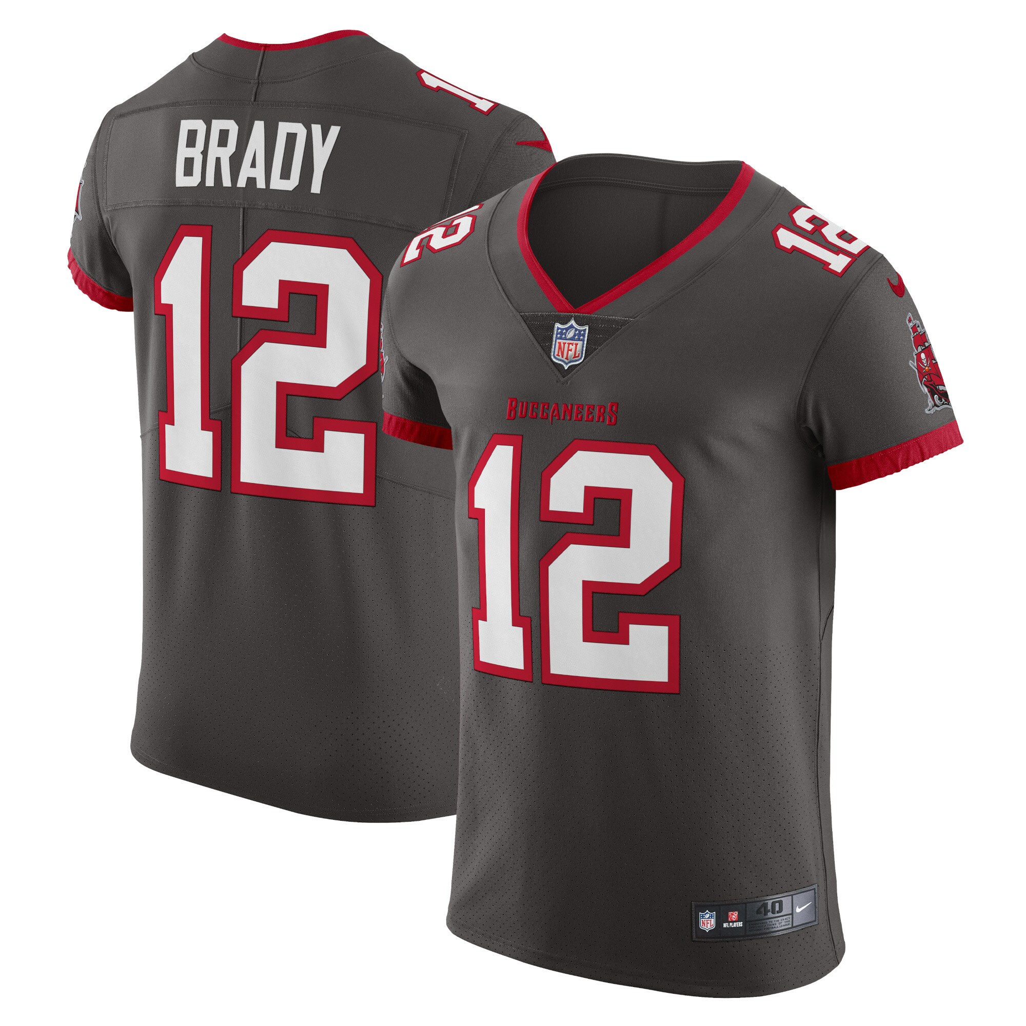 Tom Brady Tampa Bay Buccaneers  Alternate Vapor Elite Jersey - Pewter
