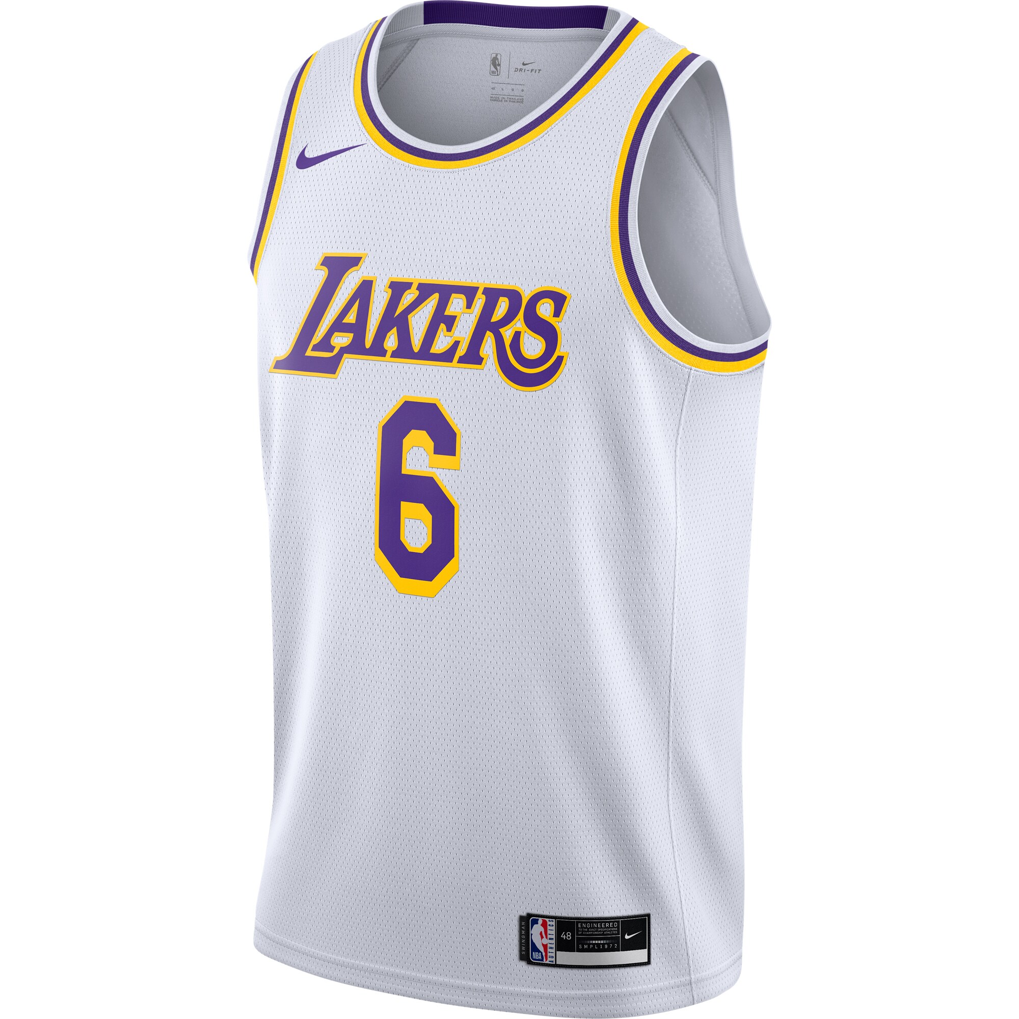 LeBron James Los Angeles Lakers 2021/22 #6 Swingman Player Jersey White - Association Edition