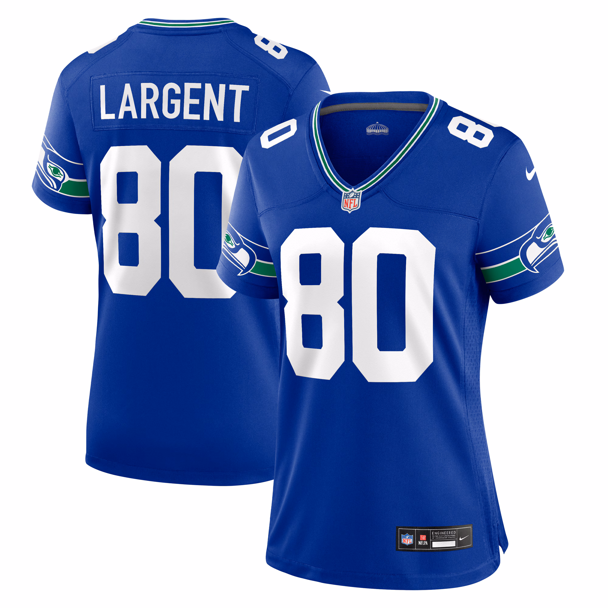 Steve Largent Seattle Seahawks Women's Throwback Retired Player Game Jersey - Royal
