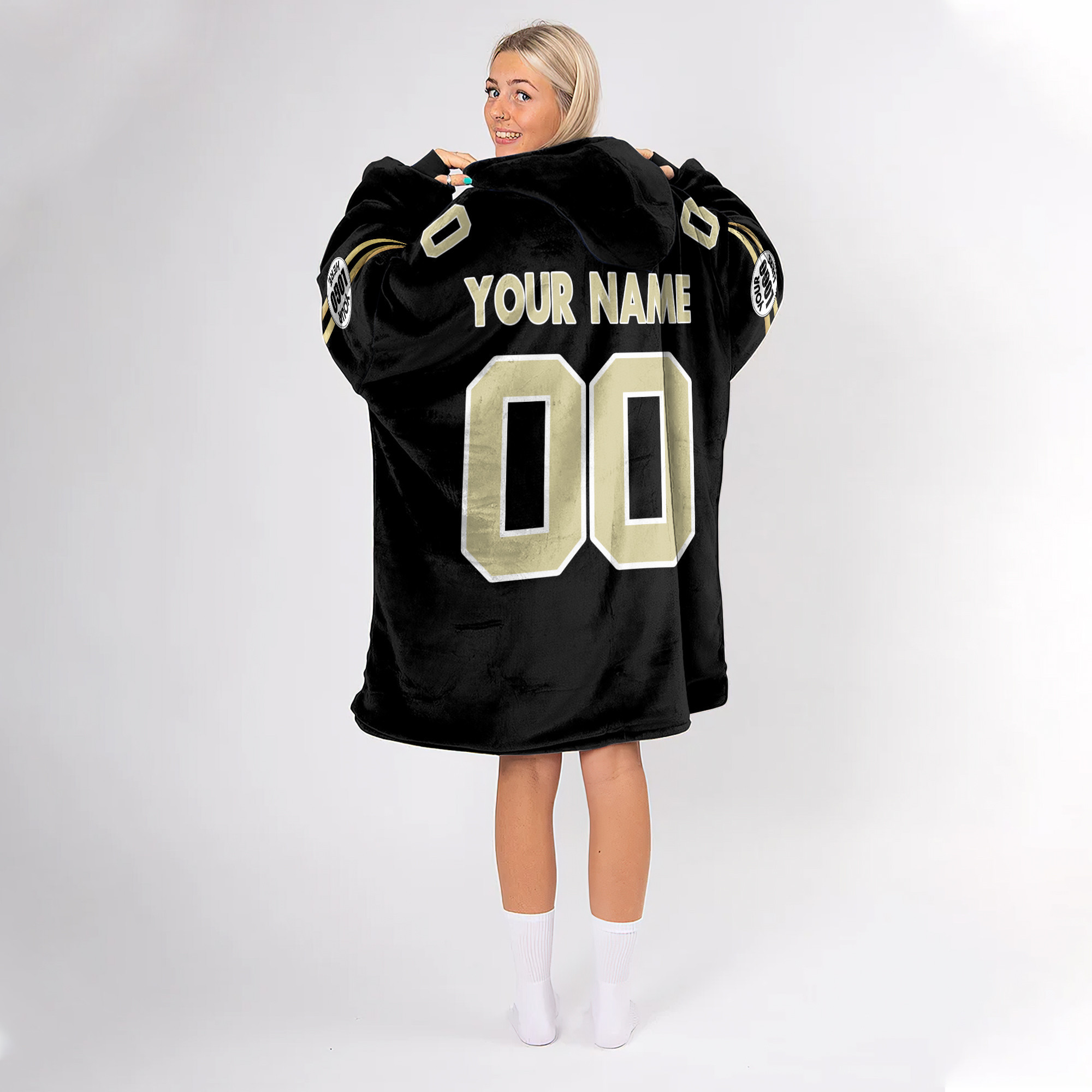 Adult Custom Blanket Hoodie New Orleans Inspired Color