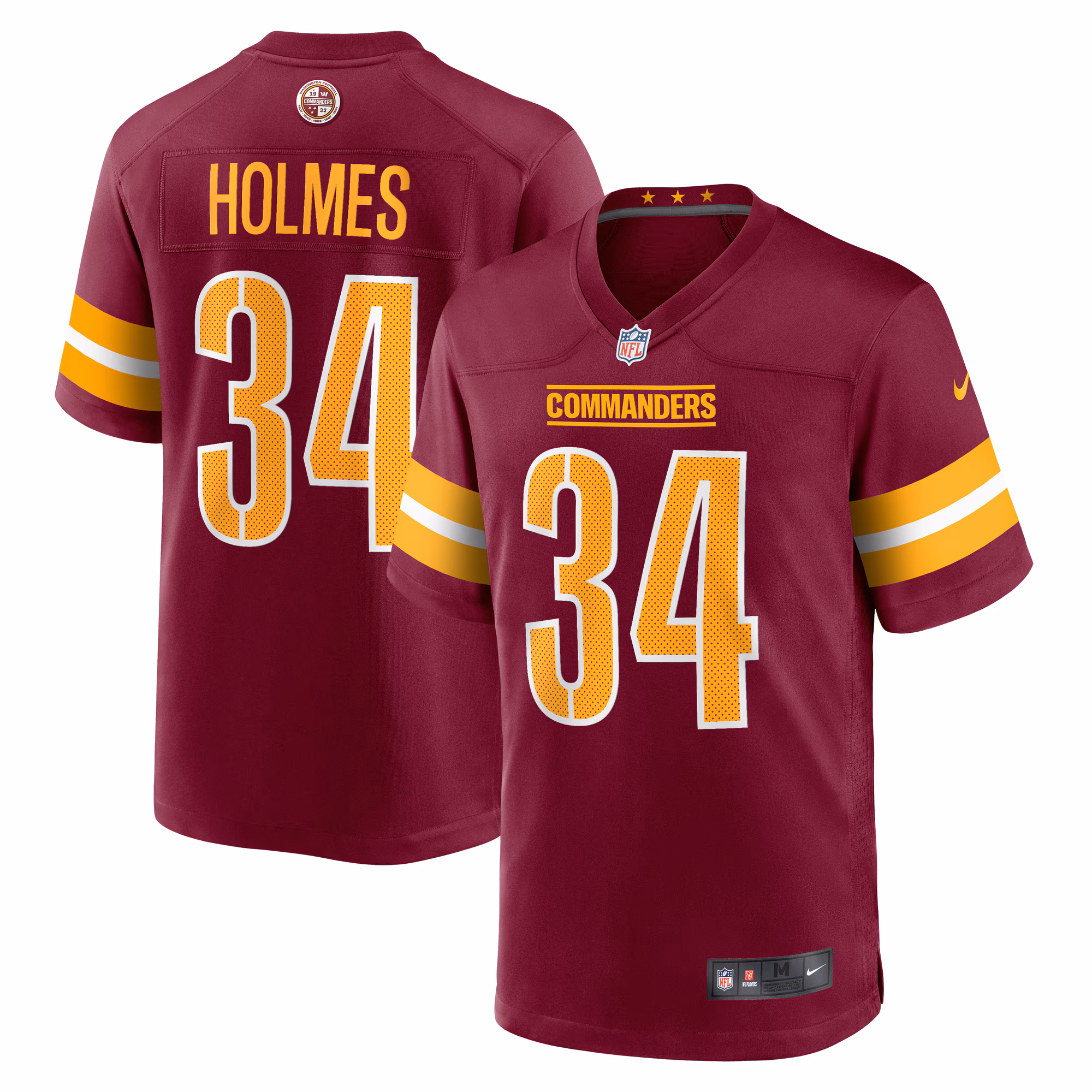 Christian Holmes Washington Commanders Player Game Jersey - Burgundy