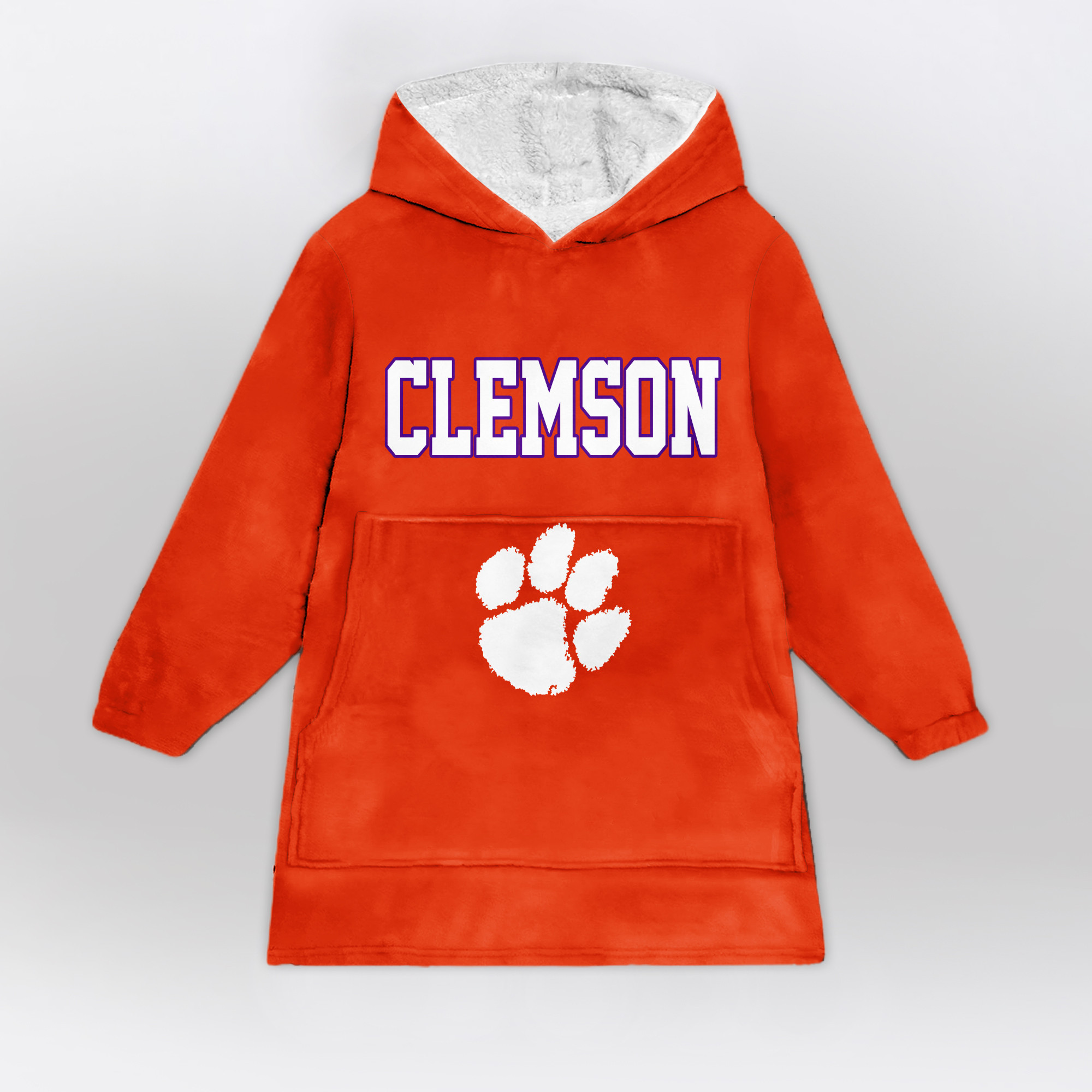 Adult Clemson Football Unisex Blanket Hoodie