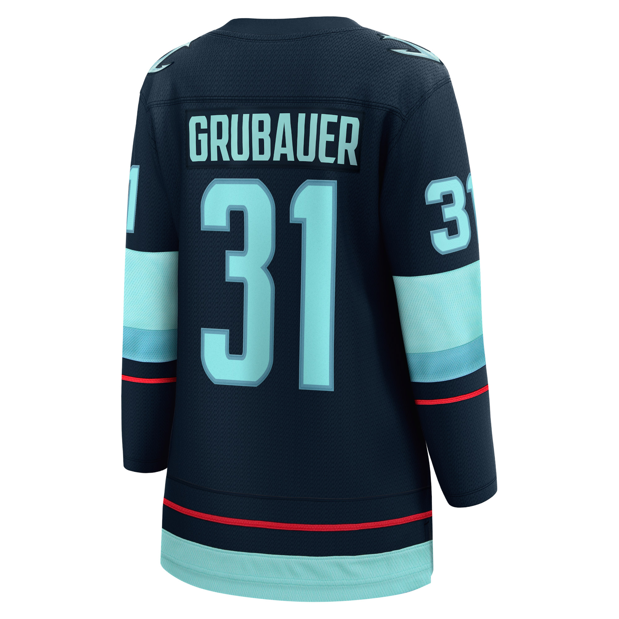 Philipp Grubauer Seattle Kraken Women's Home Premier Breakaway Player Jersey - Deep Sea Blue