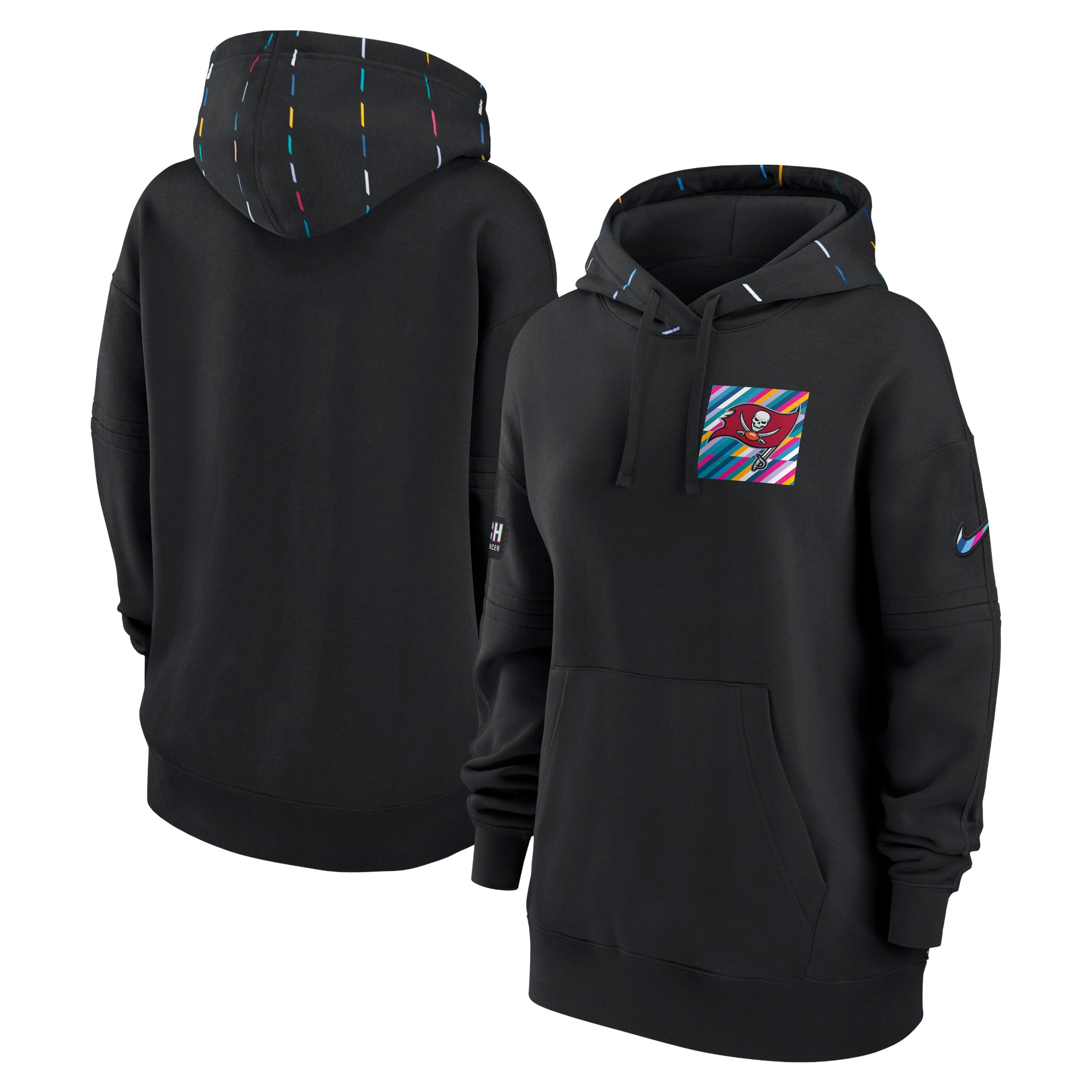 Tampa Bay Buccaneers  Women's 2023  Crucial Catch Club Pullover Hoodie - Black