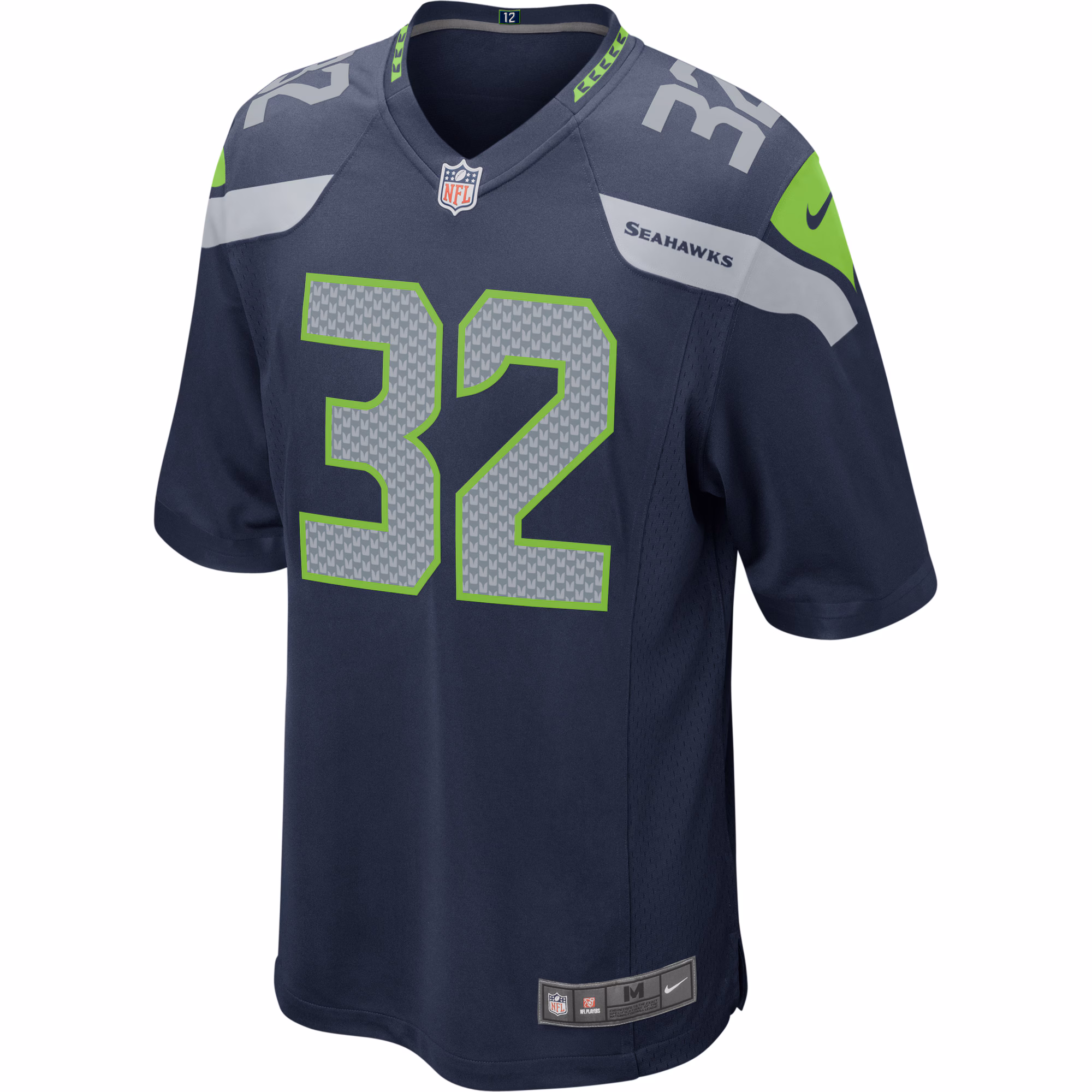 Chris Carson Seattle Seahawks Game Player Jersey - Navy