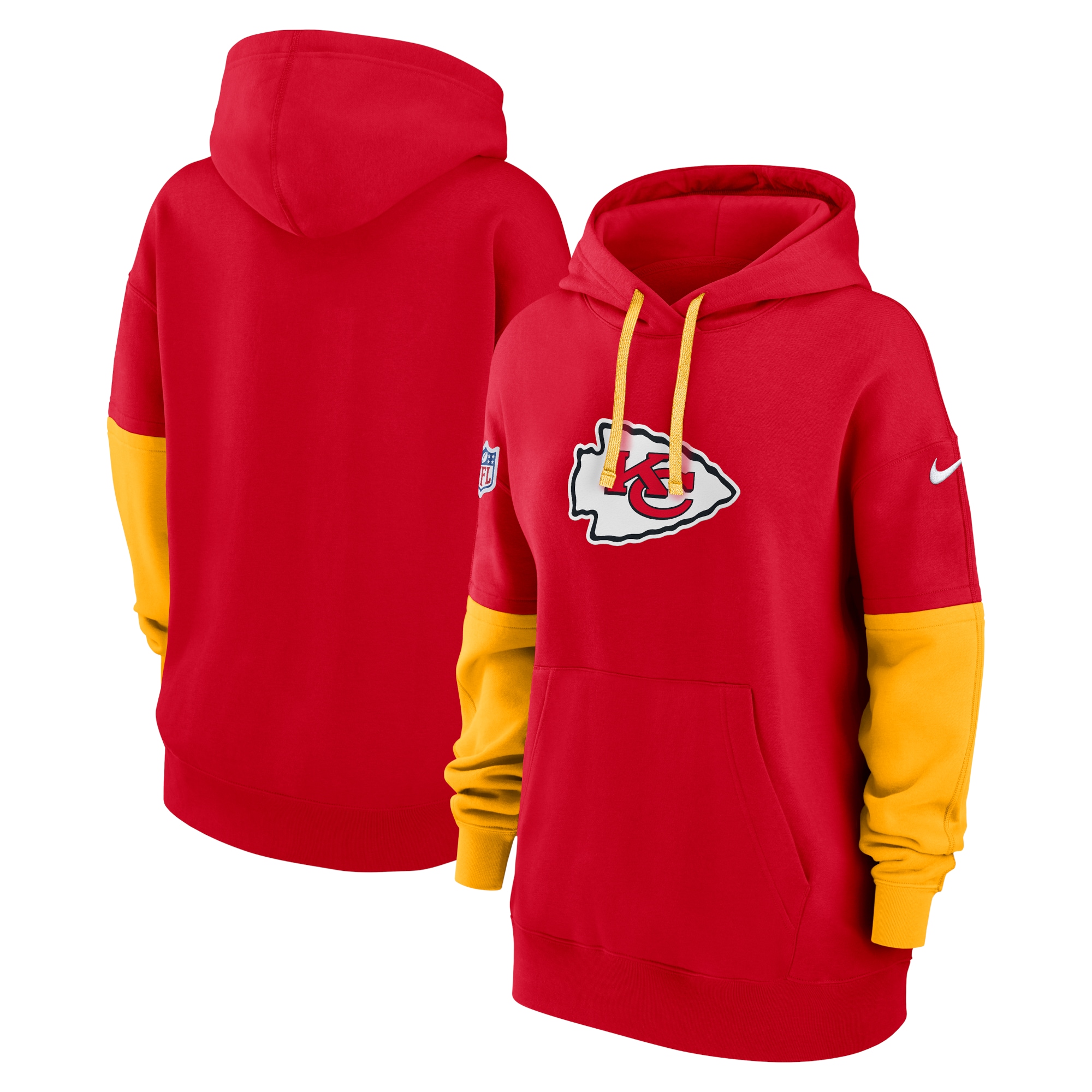Kansas City Chiefs Women's 2024 Sideline Essential Fleece Pullover Hoodie - Red