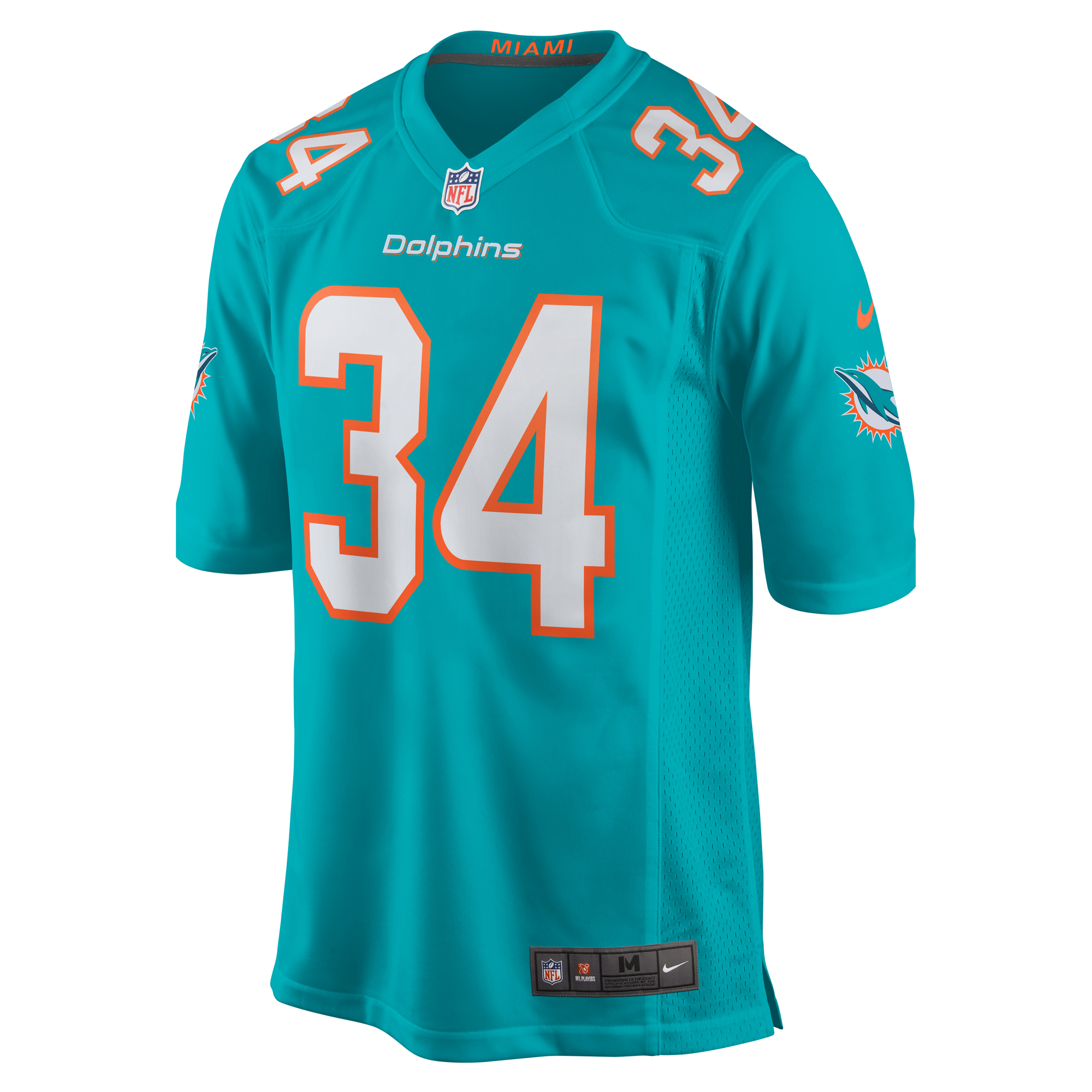 Parry Nickerson Miami Dolphins Team Game Jersey -  Aqua
