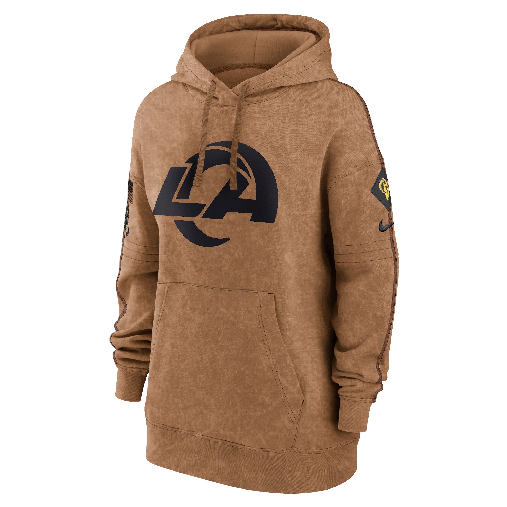 Los Angeles Rams  Women's 2023 Salute to Service Pullover Hoodie - Brown