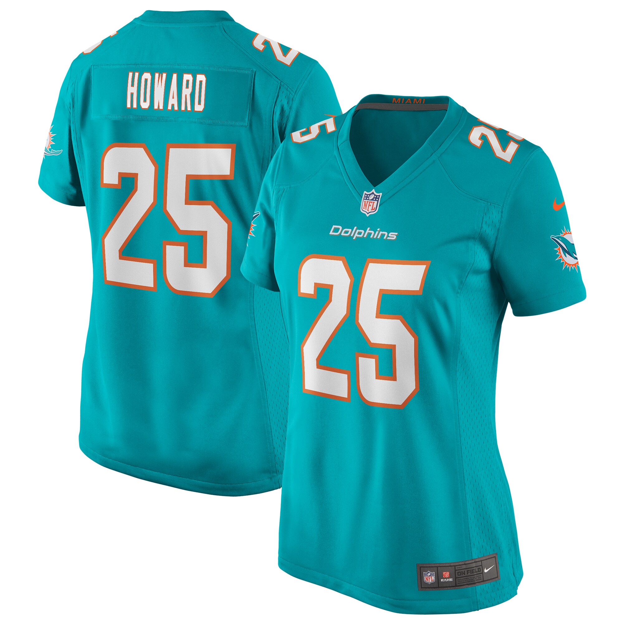 Xavien Howard Miami Dolphins  Women's Game Jersey - Aqua
