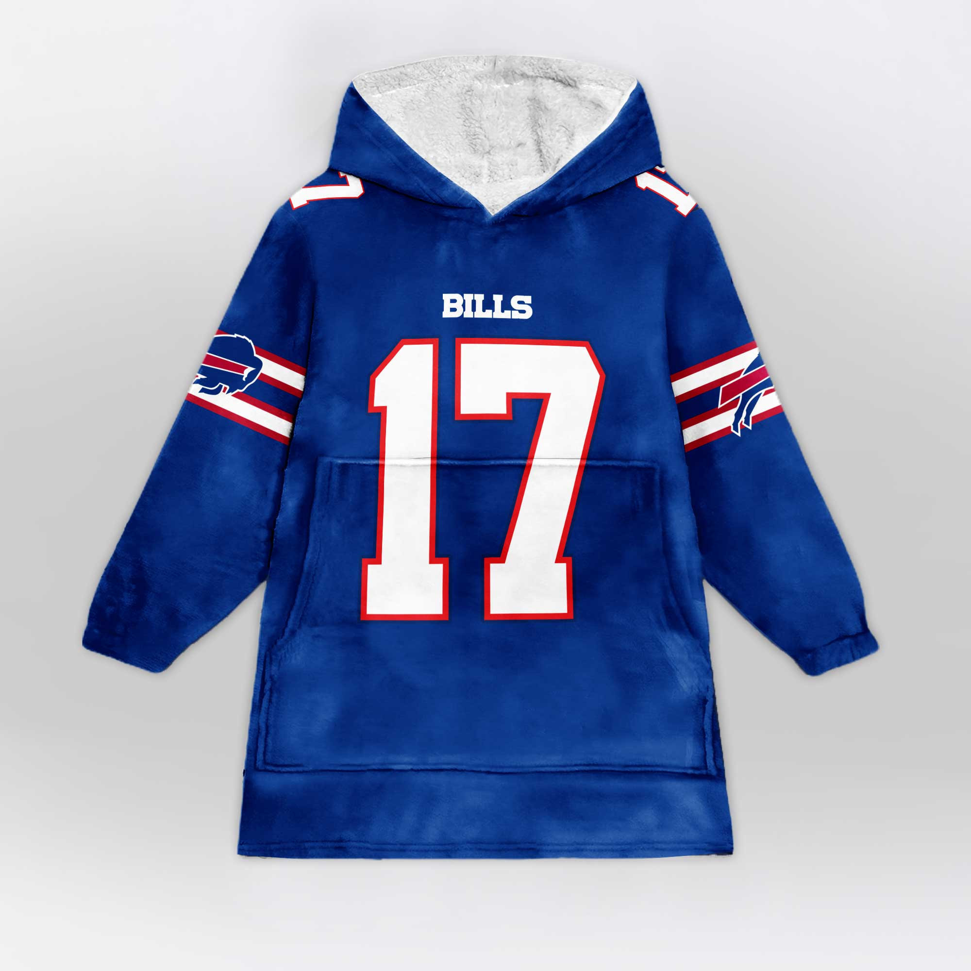 Adult J.A 17 Bills Football Unisex Blanket Hoodie