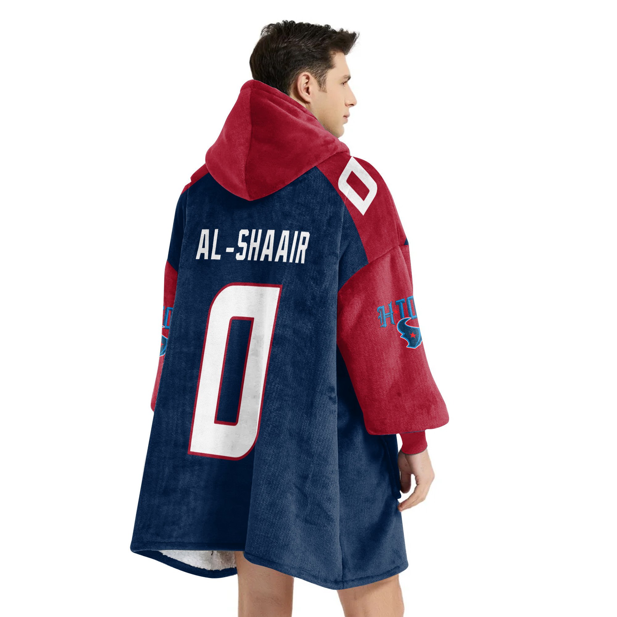 Adult 0 Houston Football Unisex Blanket Hoodie