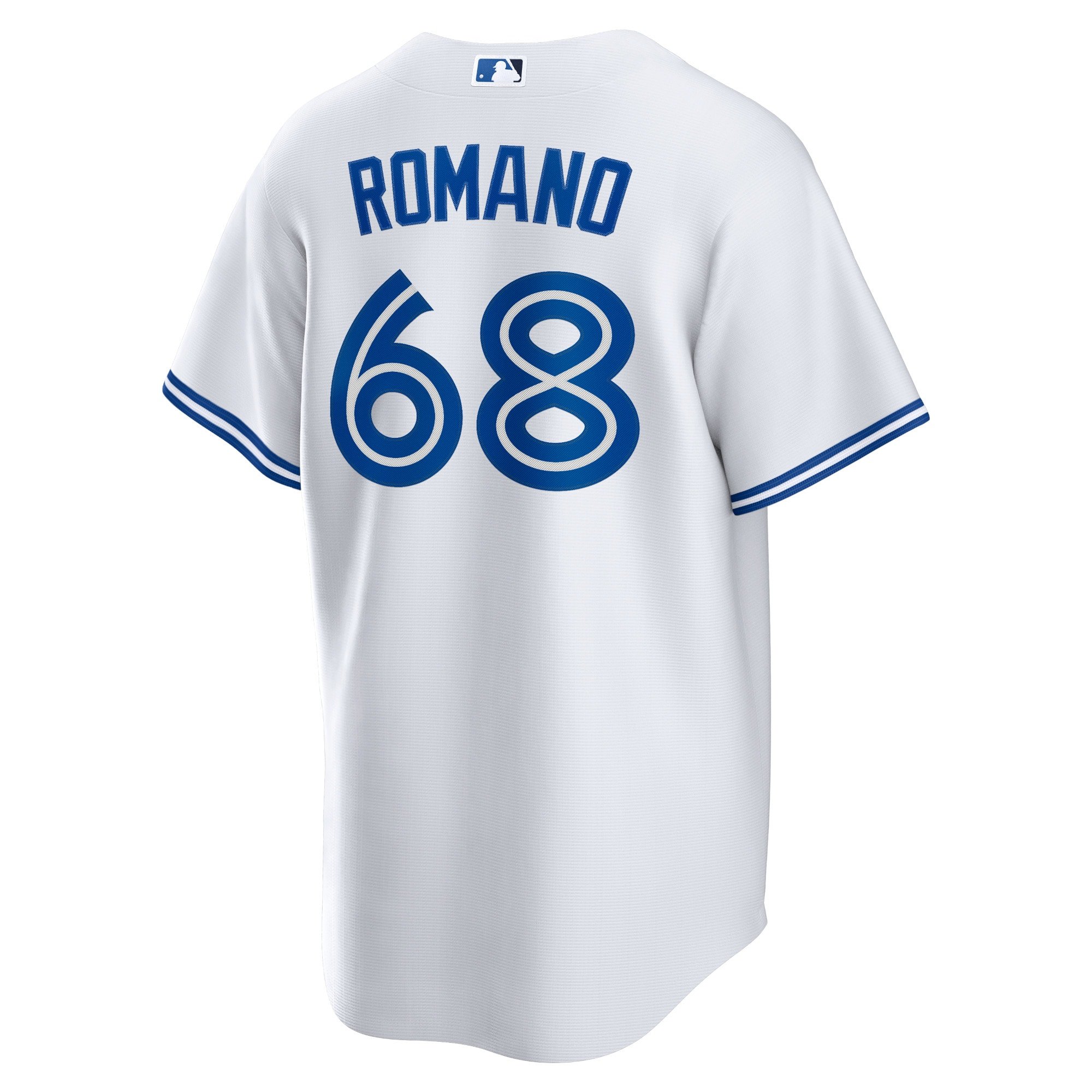 Men's Toronto Blue Jays  Romano  White Replica Player Jersey