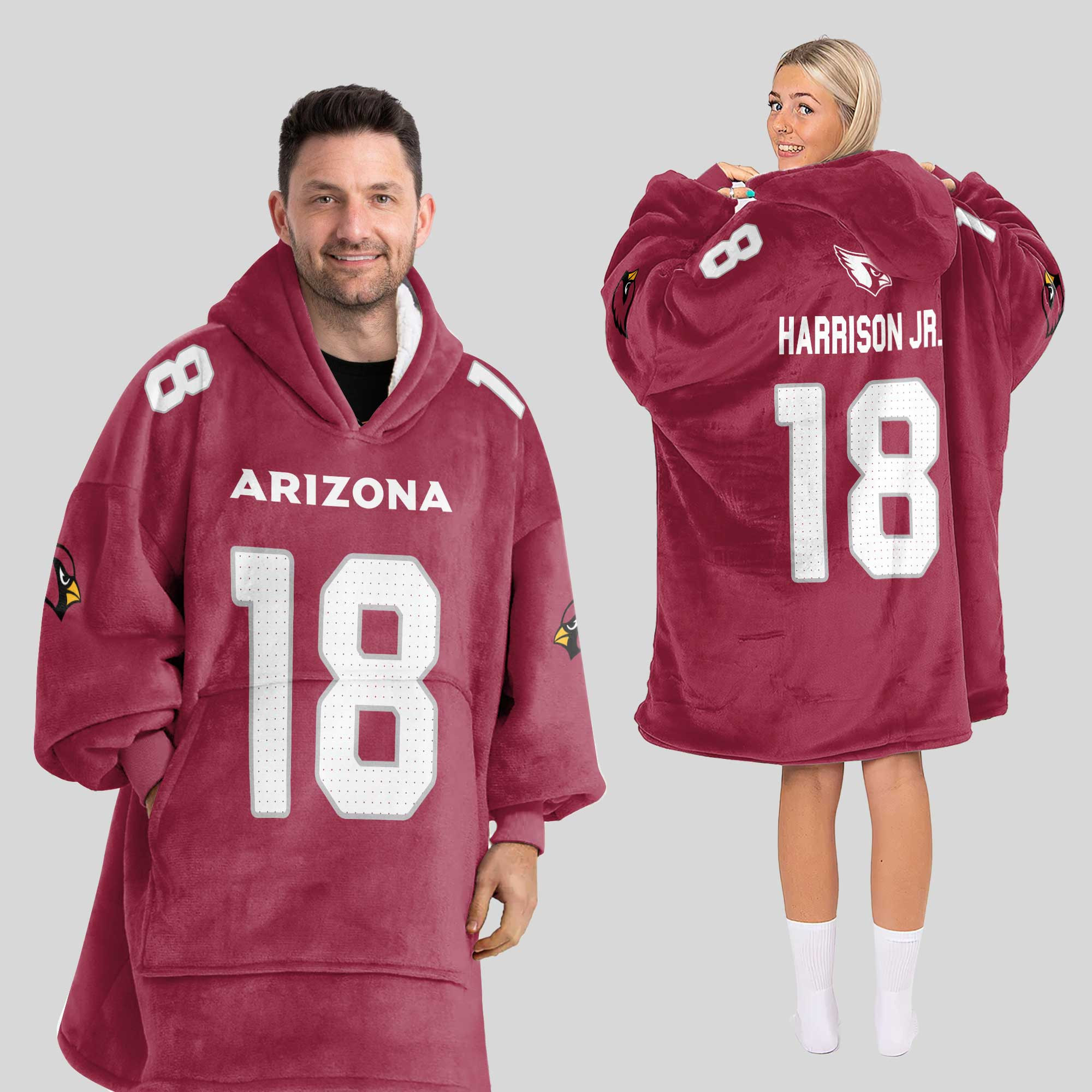 Adult 18 Arizona Football Unisex Blanket Hoodie