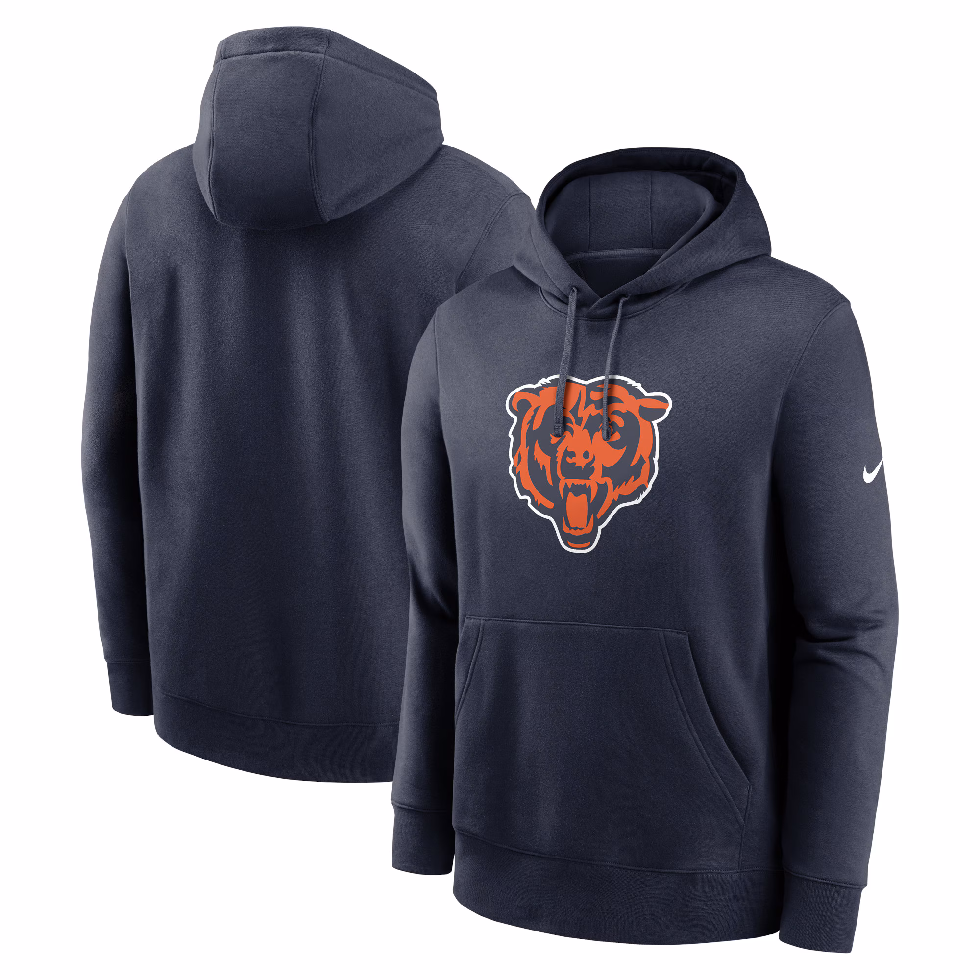Chicago Bears Club Logo Pullover Hoodie - Navy