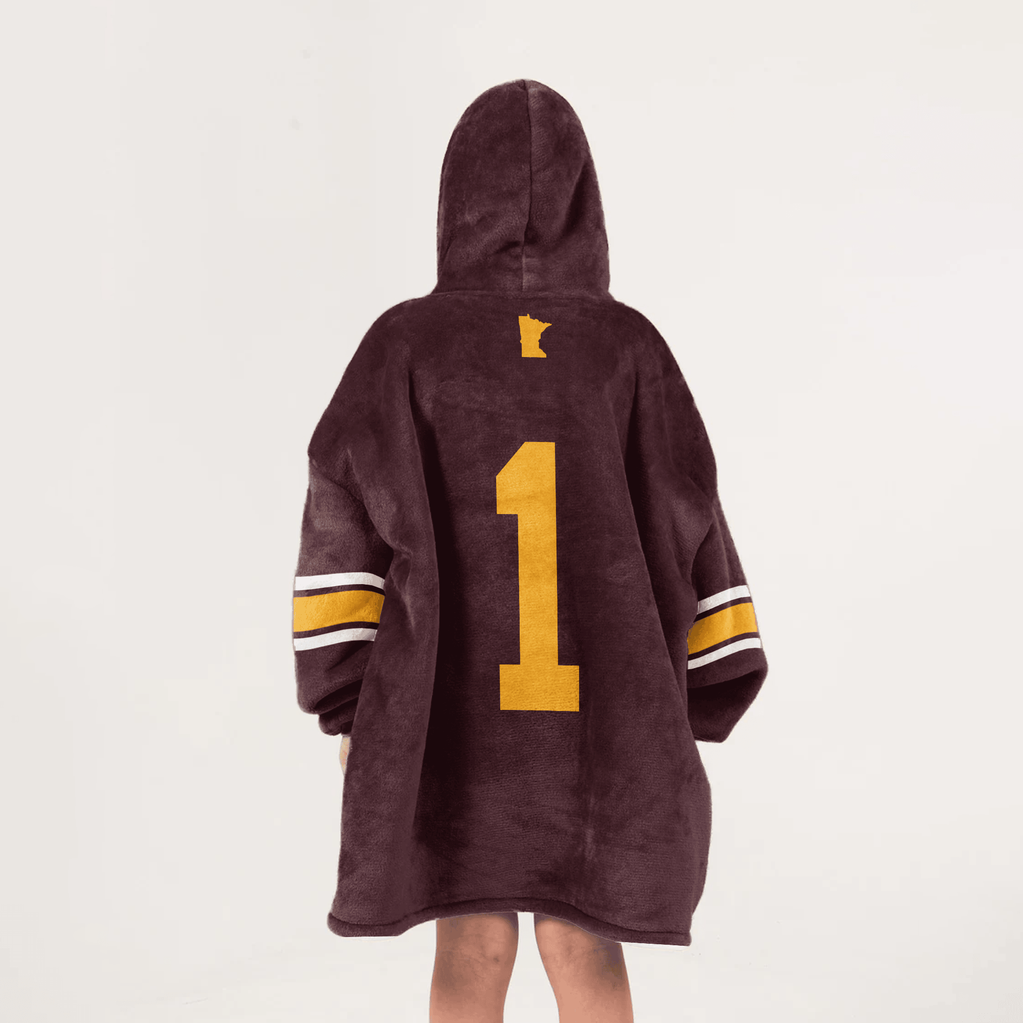 Kid Minnesota Football Unisex Blanket Hoodie