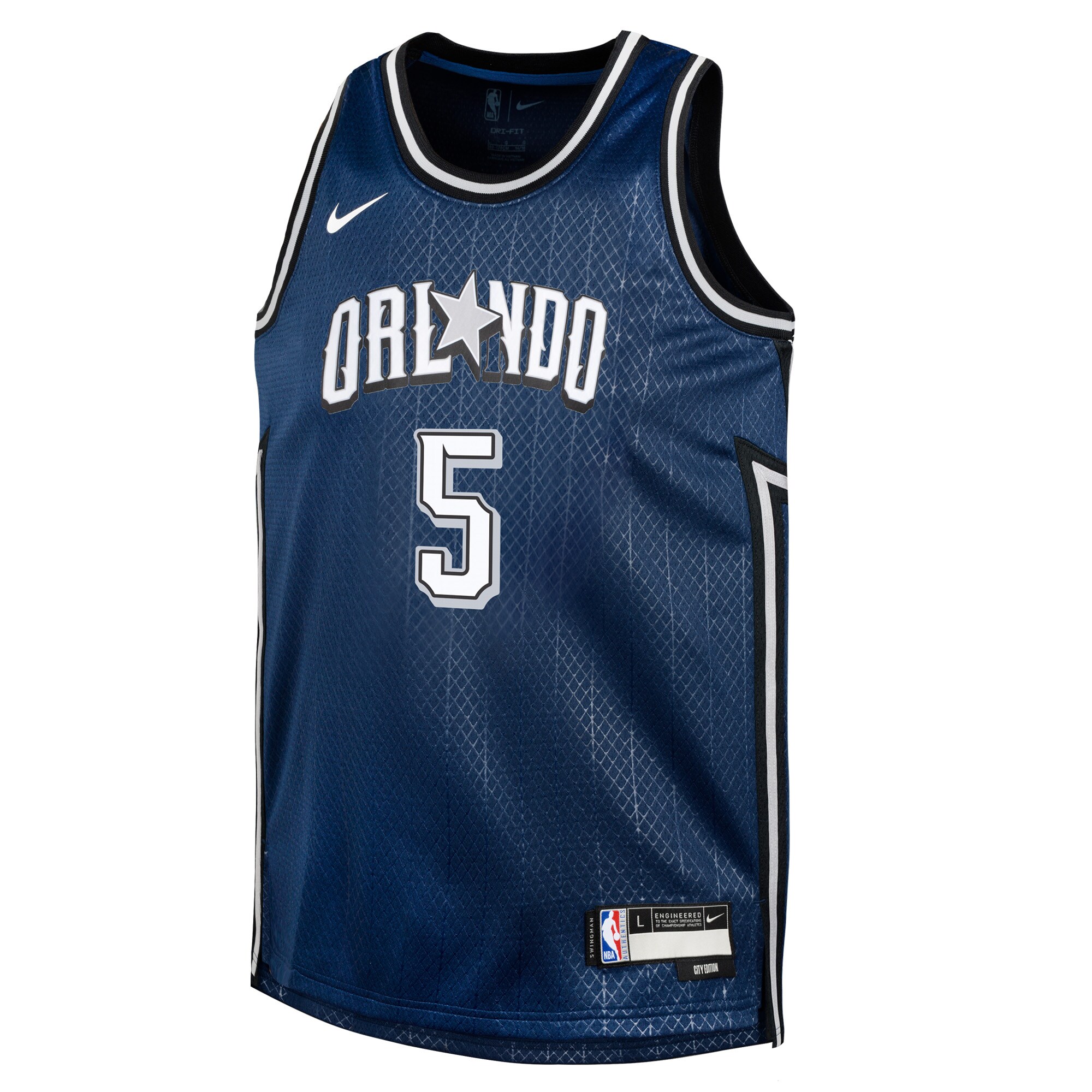 Youth Orlando Magic Paolo Banchero  Navy 2023/24 Swingman Replica Jersey - City Edition