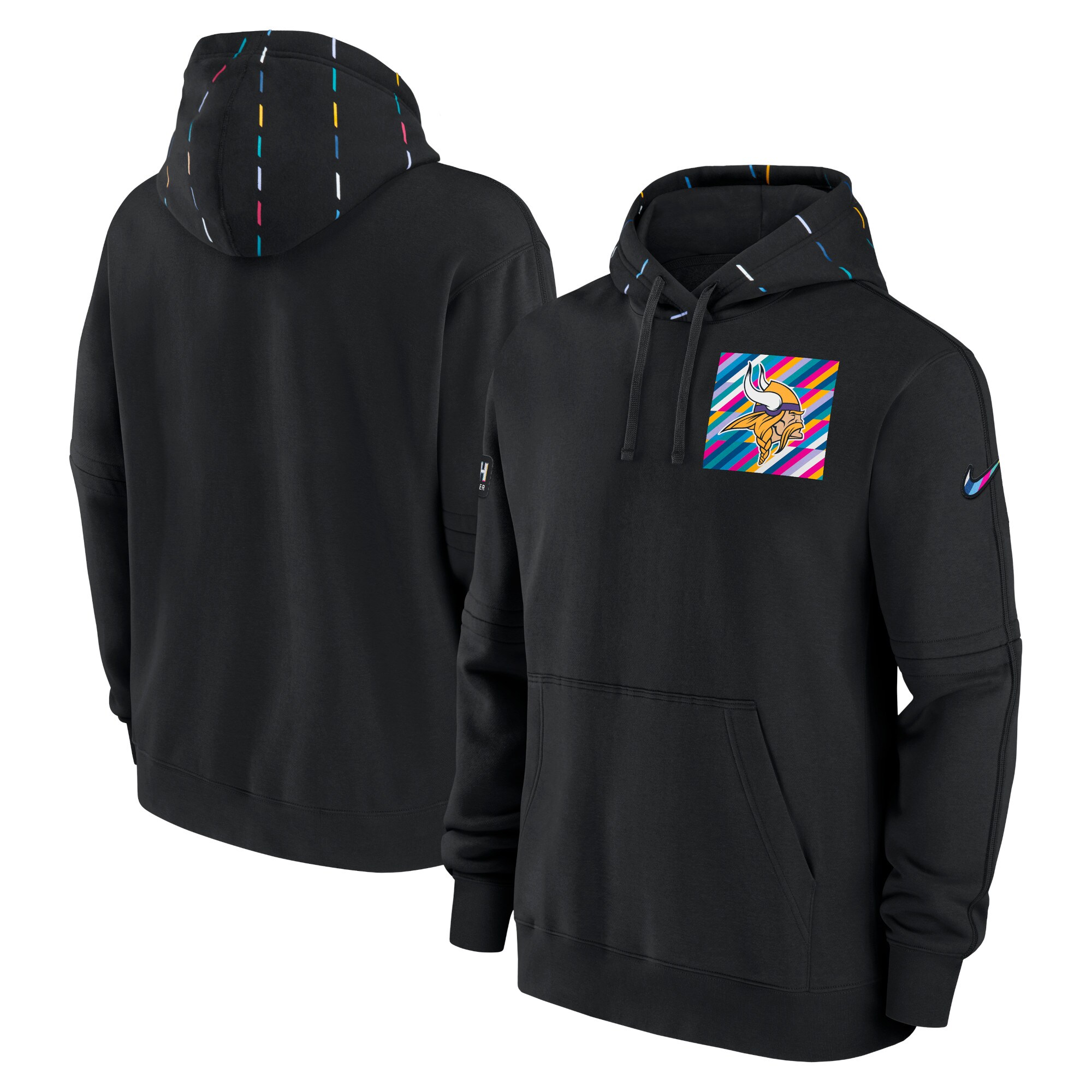 Men's  Black Minnesota Vikings 2023 NFL Crucial Catch Club Pullover Hoodie