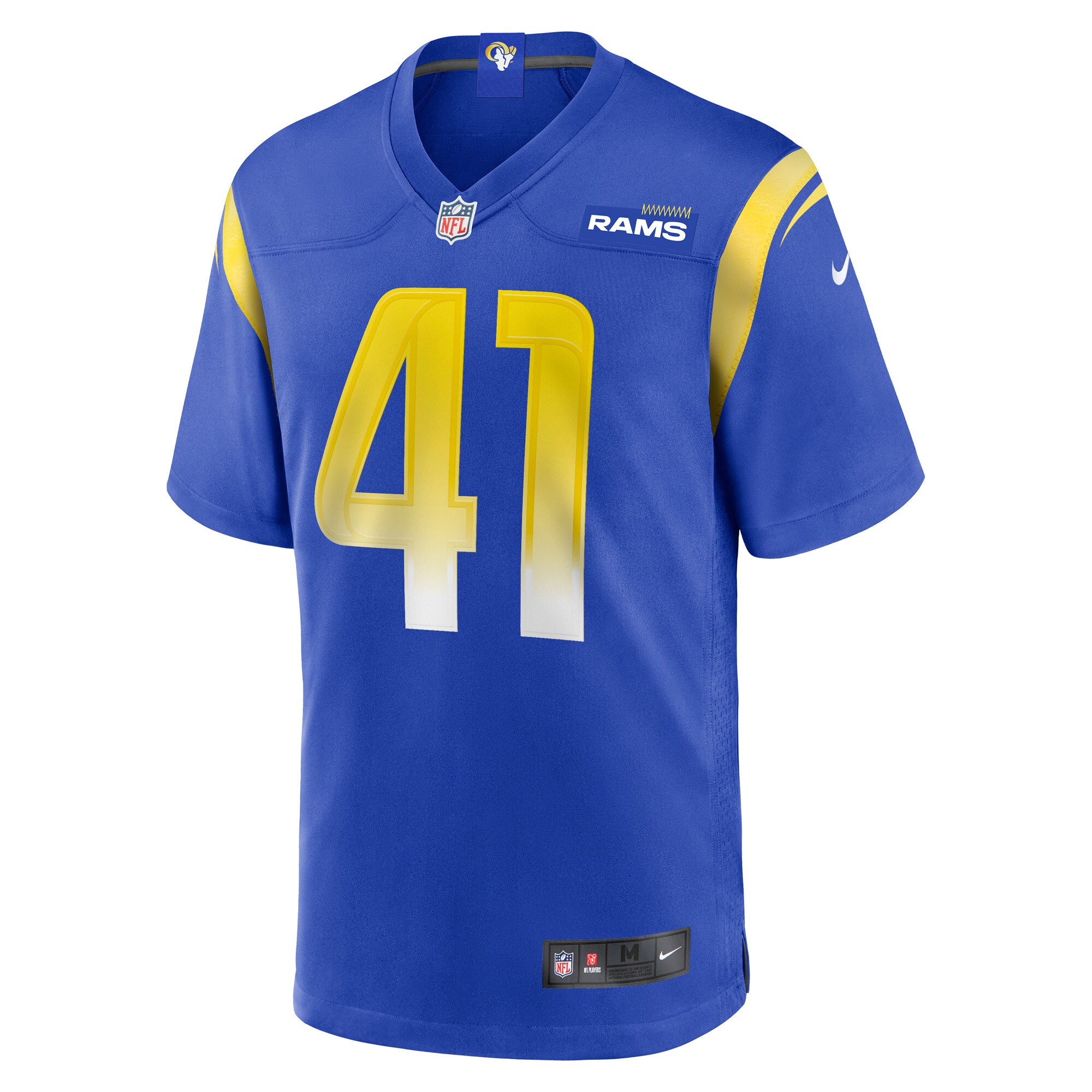 Dan Isom Los Angeles Rams  Game Player Jersey - Royal