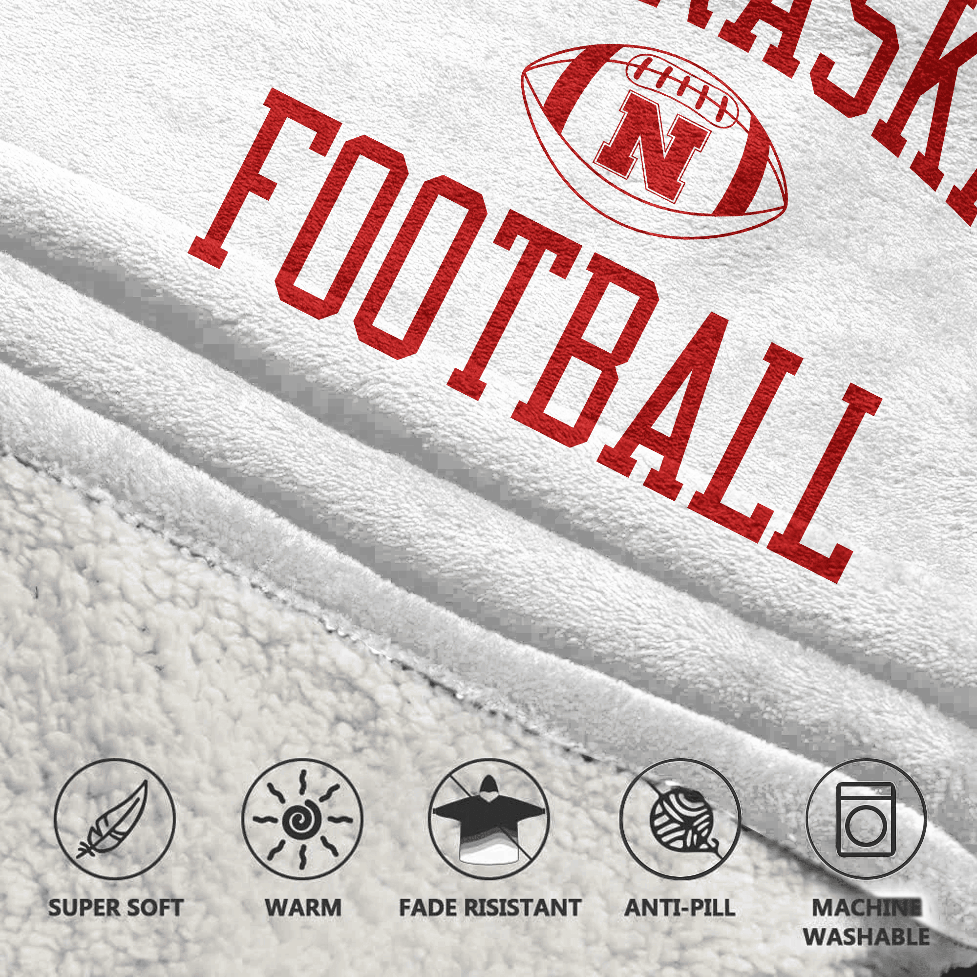 Kid 1 Nebraska Football Unisex Blanket Hoodie