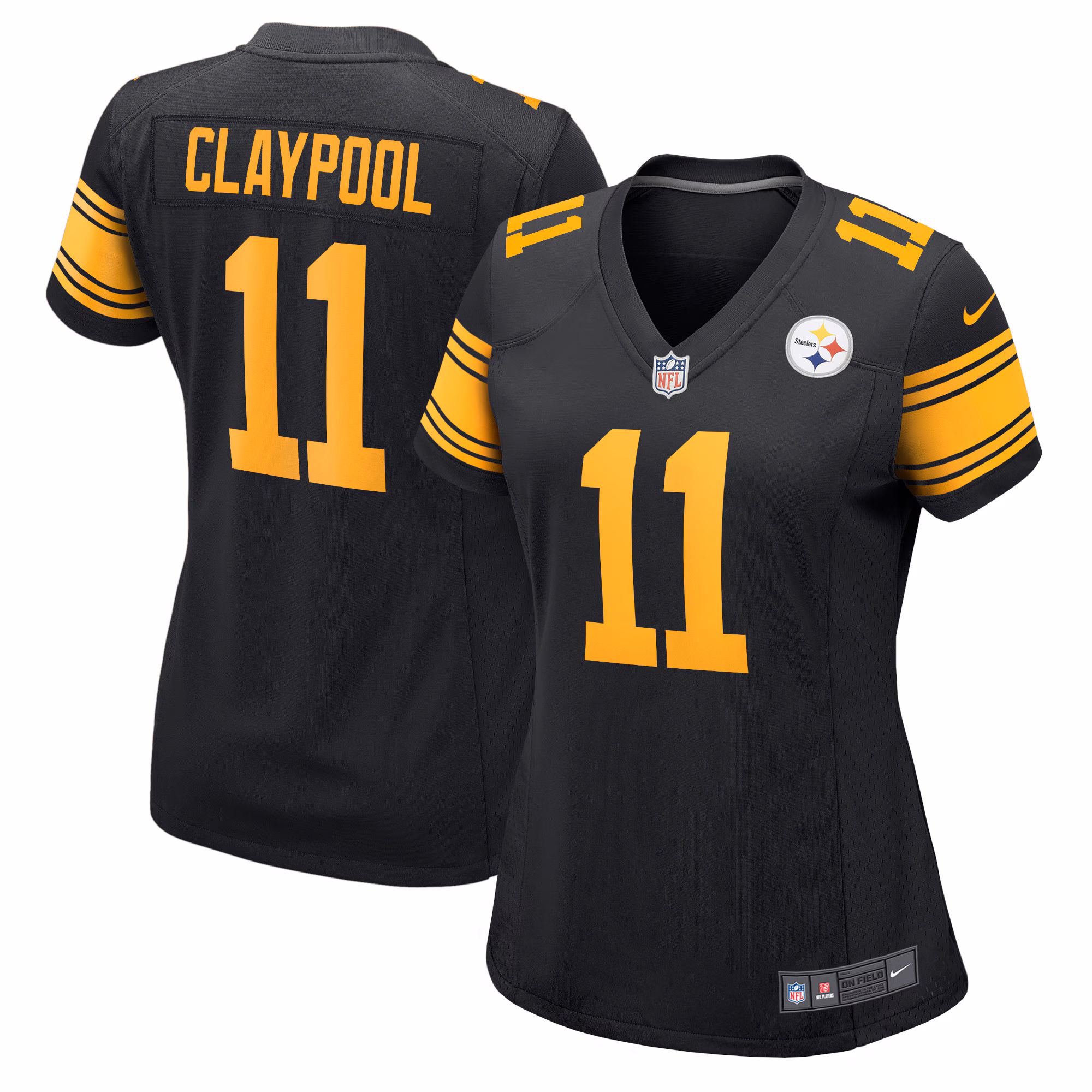 Chase Claypool Pittsburgh Steelers Women's Alternate Game Jersey - Black