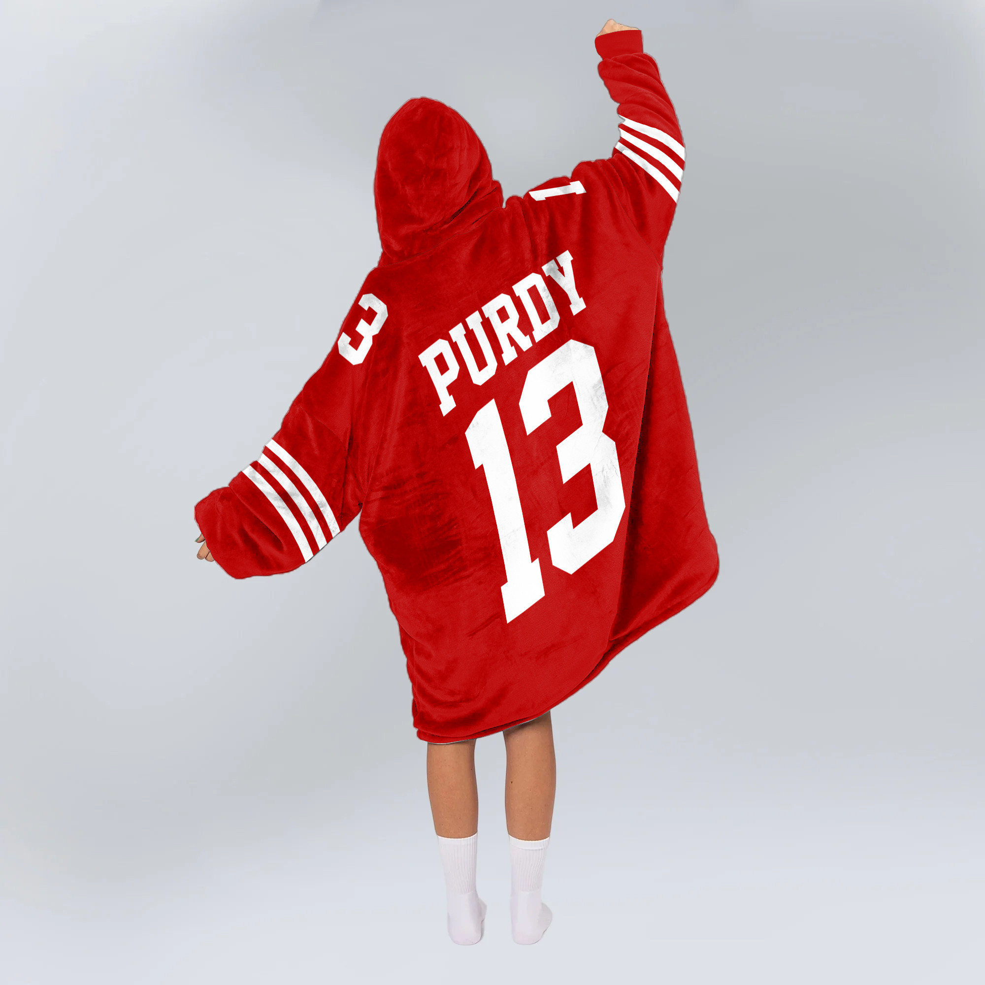 Adult 13 San Francisco 49ers Football Unisex Blanket Hoodie