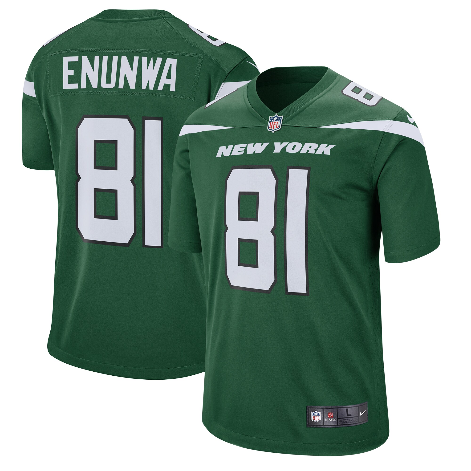 Quincy Enunwa New York Jets  Game Player Jersey - Gotham Green