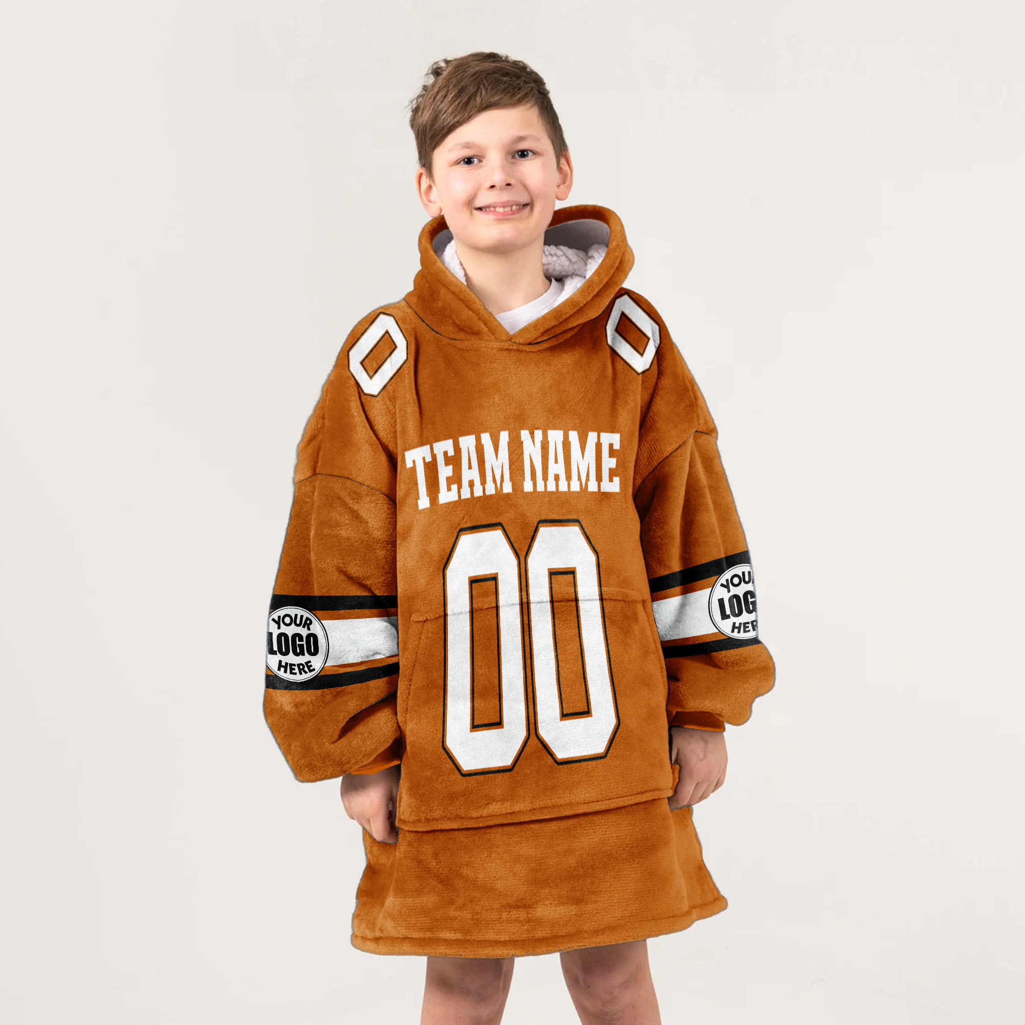 Adult Custom Blanket Hoodie Texas Inspired Color