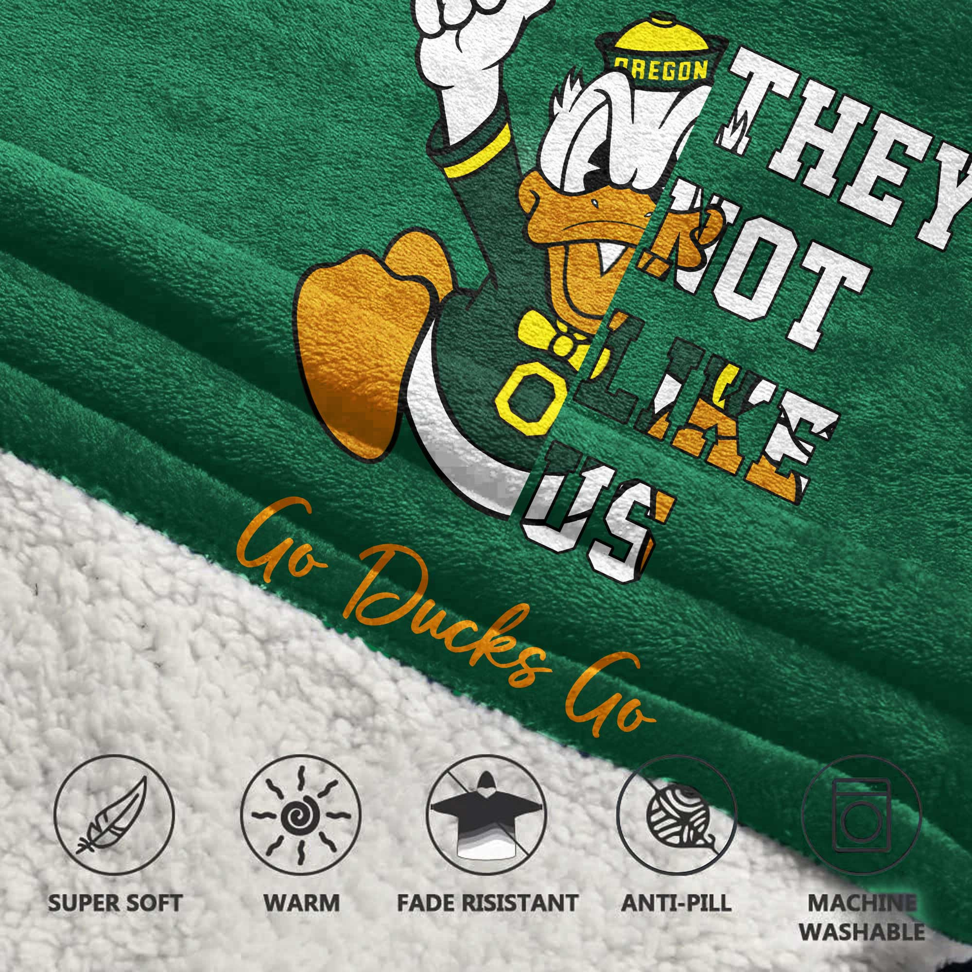 Adult Oregon Football Unisex Blanket Hoodie