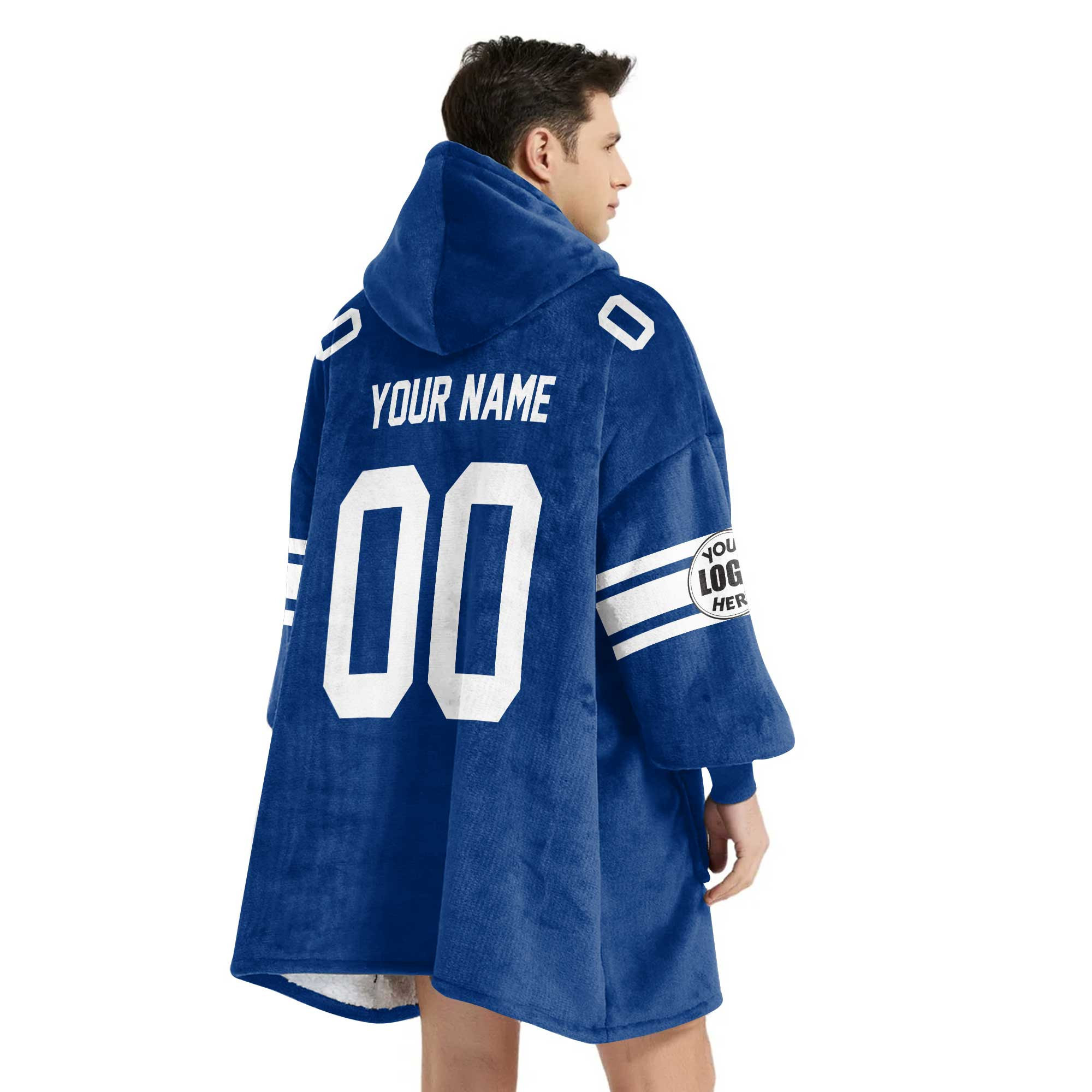 Adult Custom Blanket Hoodie BYU Inspired Color