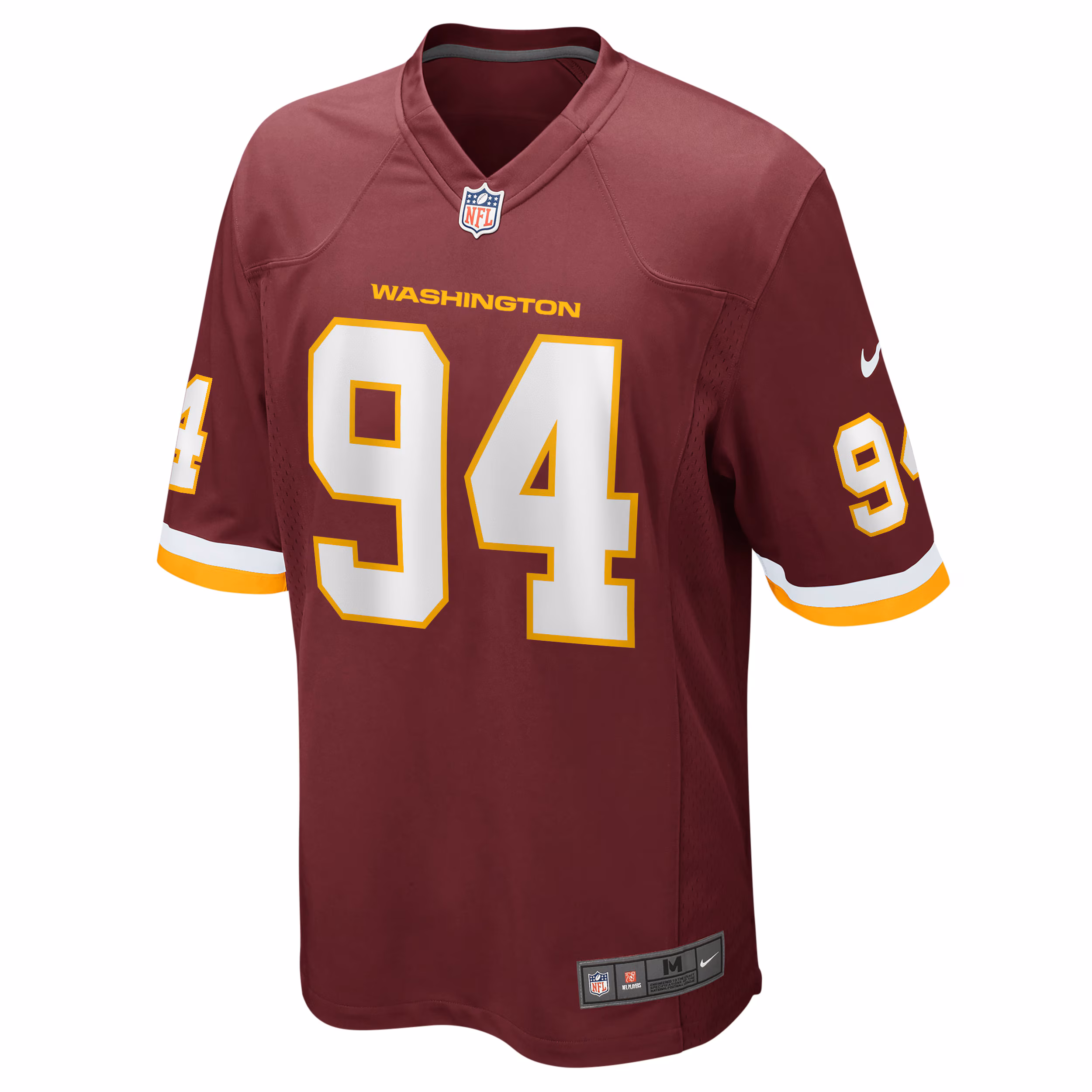 Daron Payne Washington Football Team Game Player Jersey - Burgundy