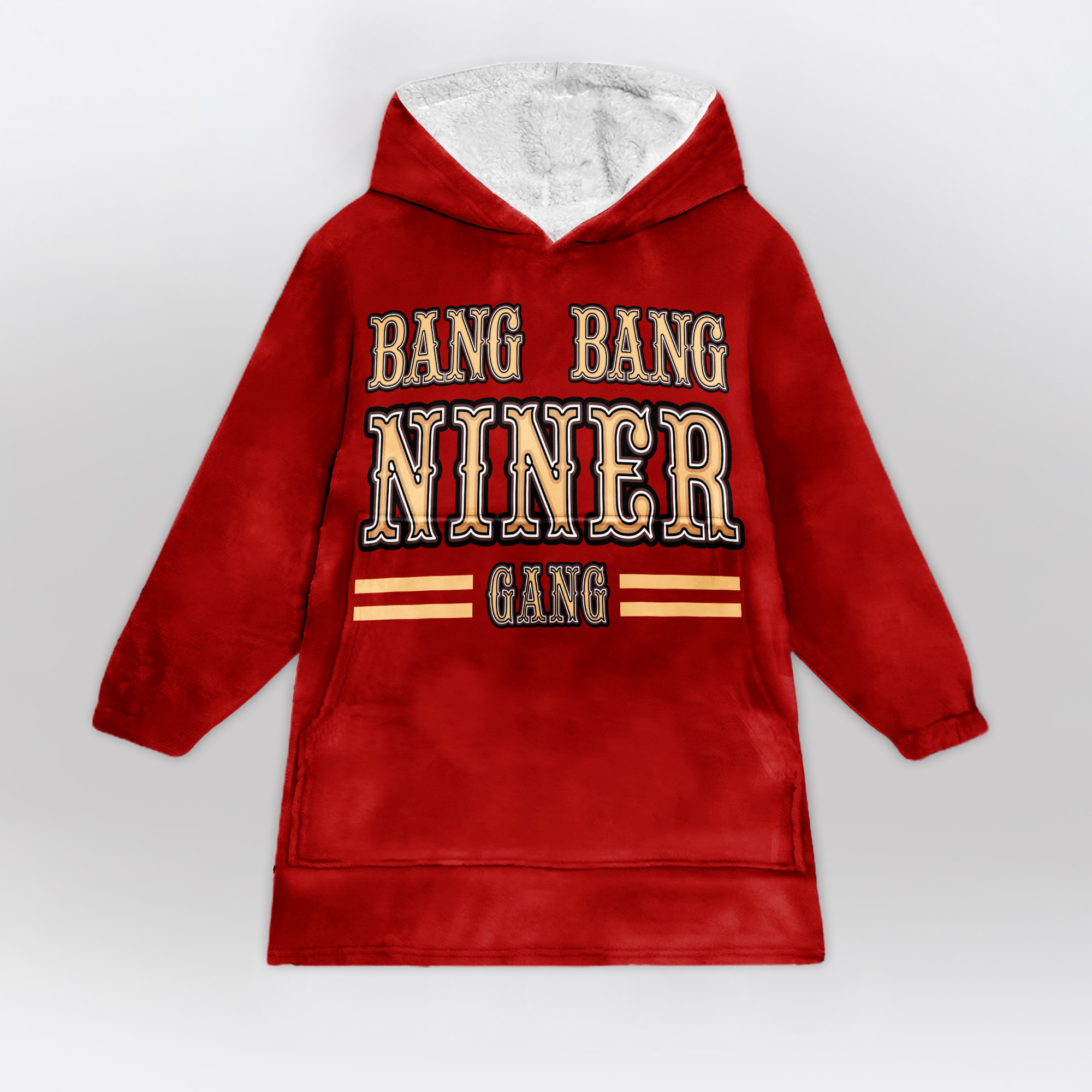 Adult San Francisco 49ers Football Unisex Blanket Hoodie