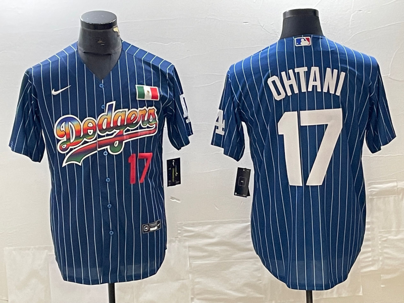 Men's Los Angeles Dodgers #17  Blue Shohei Ohtani Jersey