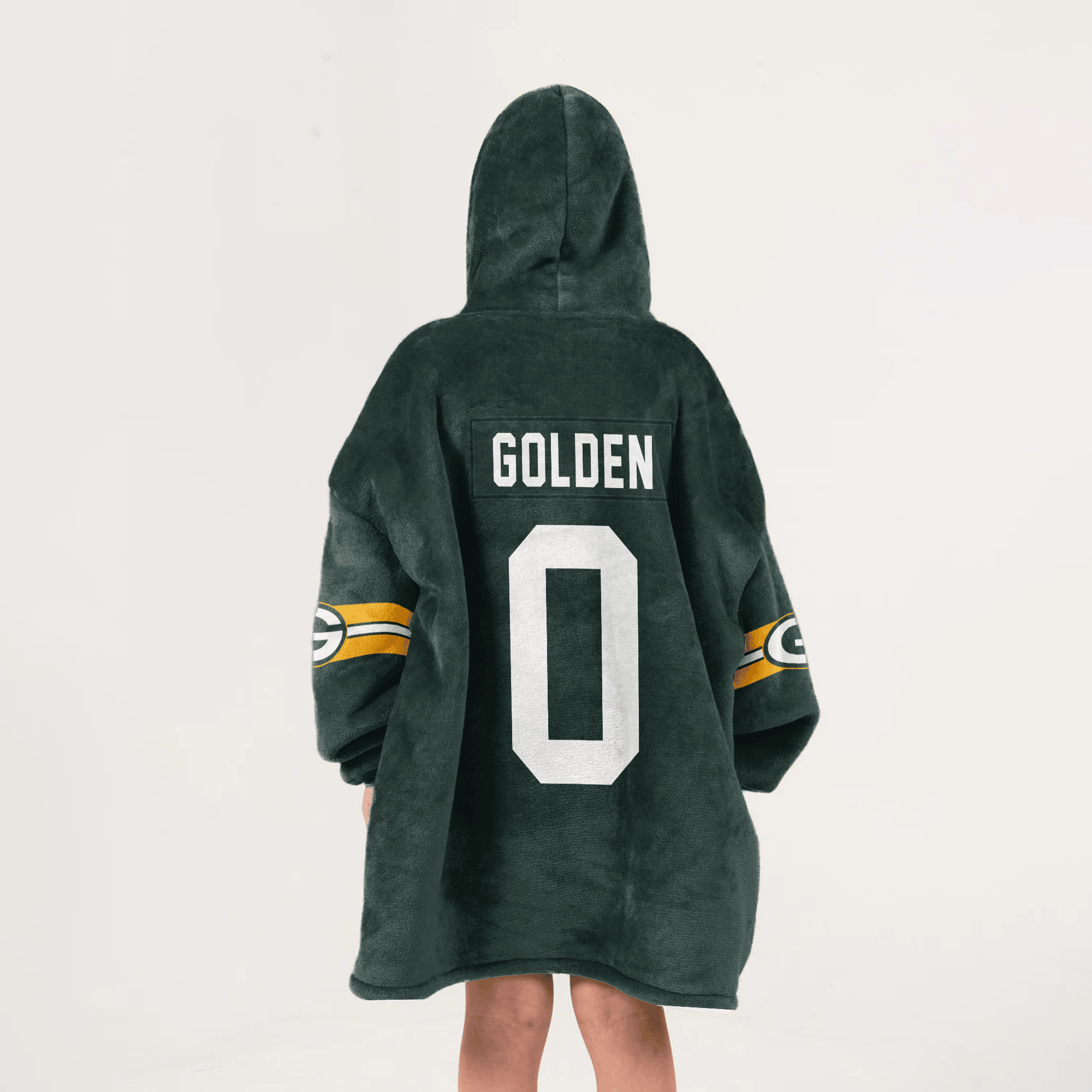 Kid 0 Green Bay Football Unisex Blanket Hoodie