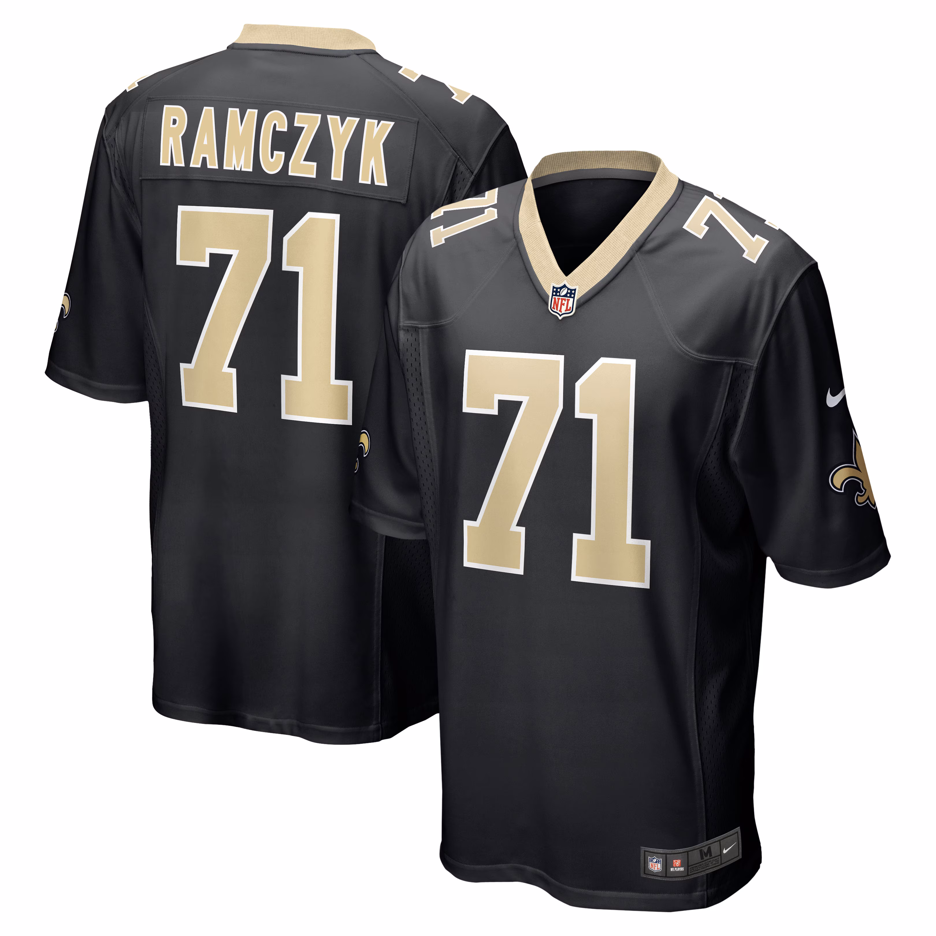 Ryan Ramczyk New Orleans Saints Game Jersey - Black