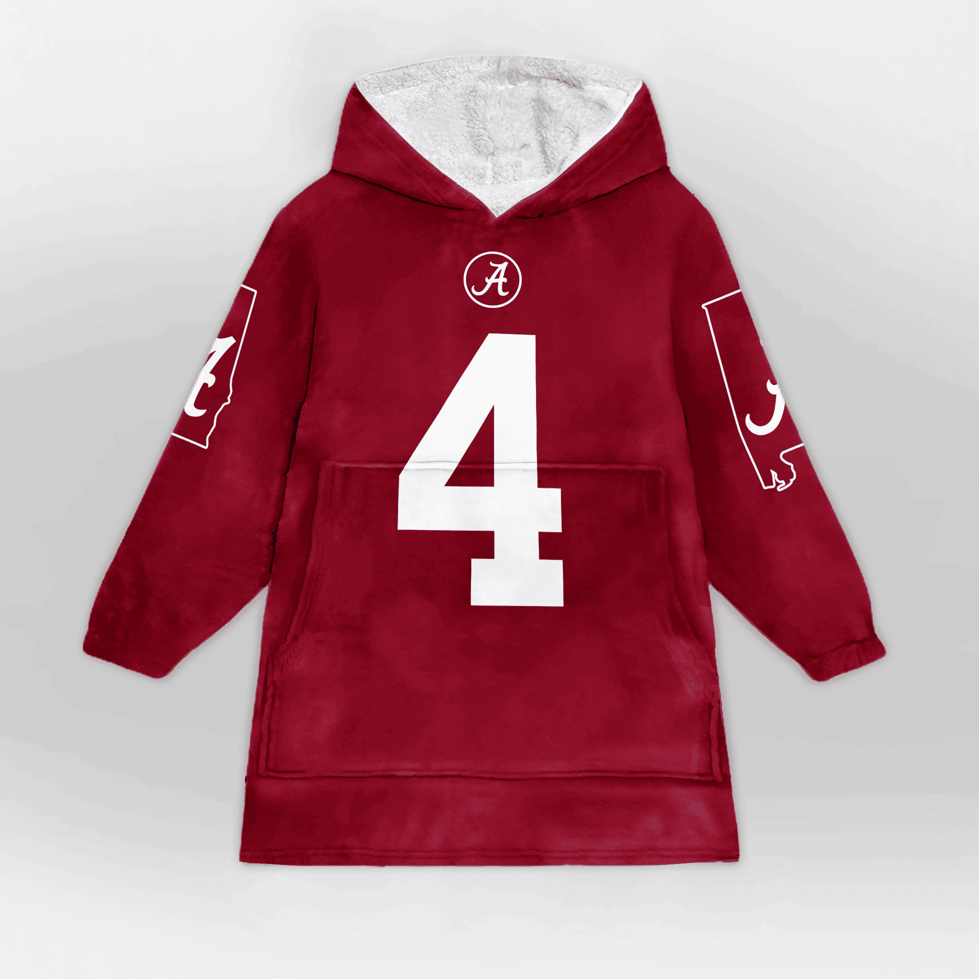 Adult 4 Alabama Football Unisex Blanket Hoodie